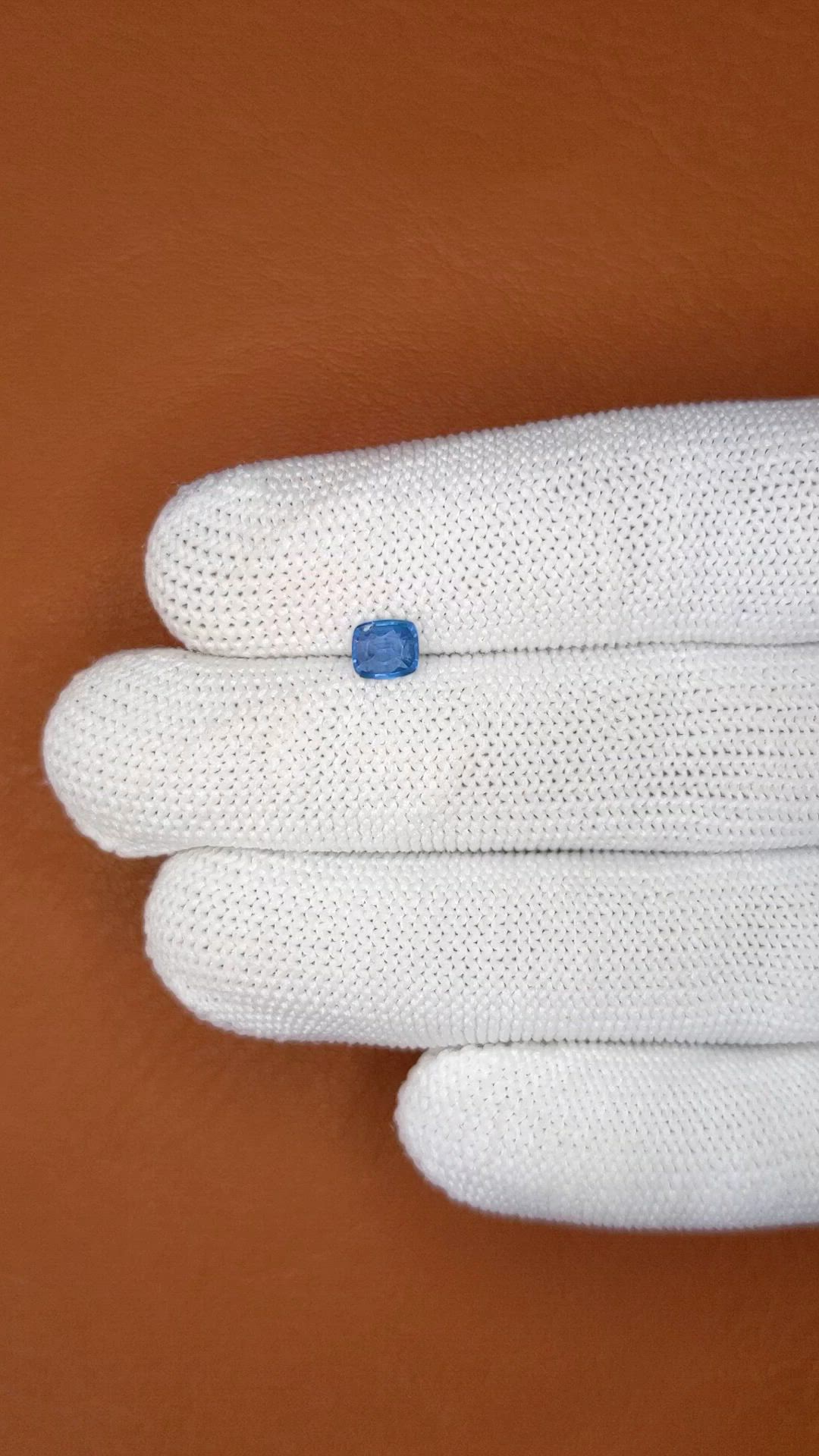 0.63 Ct. Blue Sapphire from Madagascar Size Video