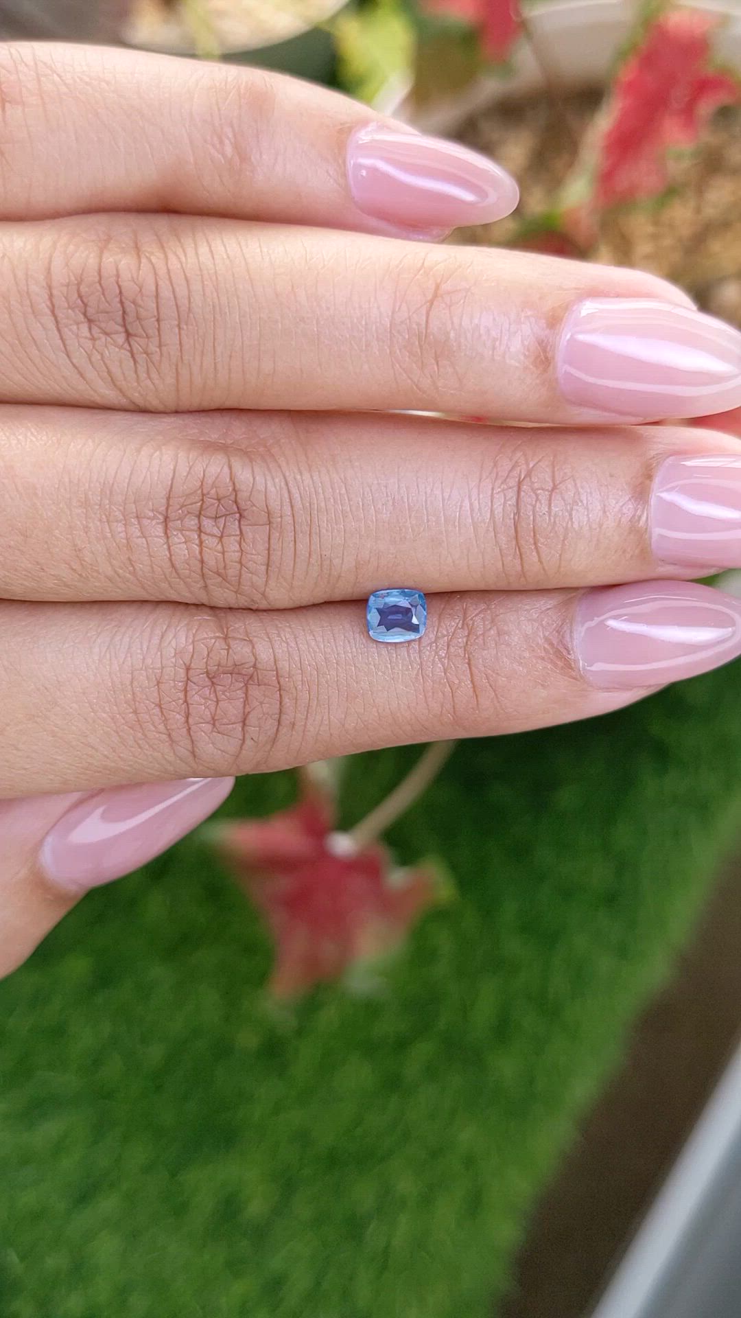 0.63 Ct. Blue Sapphire from Madagascar Size Video