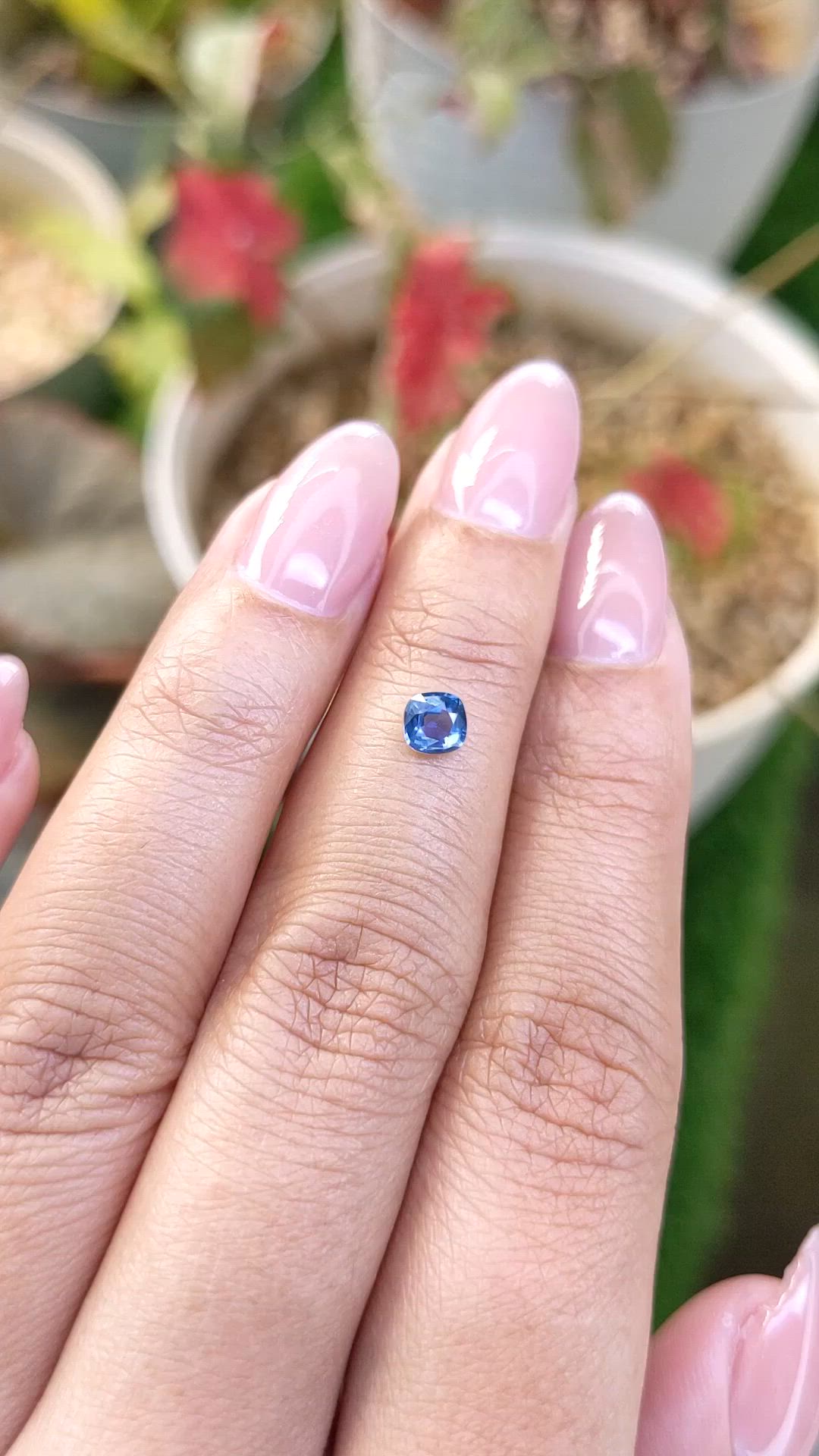 0.45 Ct. Blue Sapphire from Madagascar Size Video