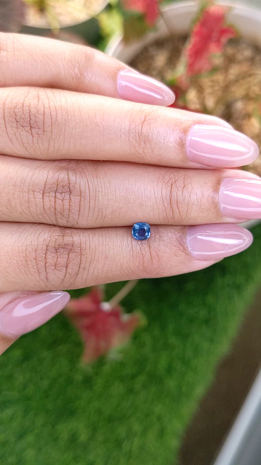 0.45 Ct. Blue Sapphire from Madagascar Size Video