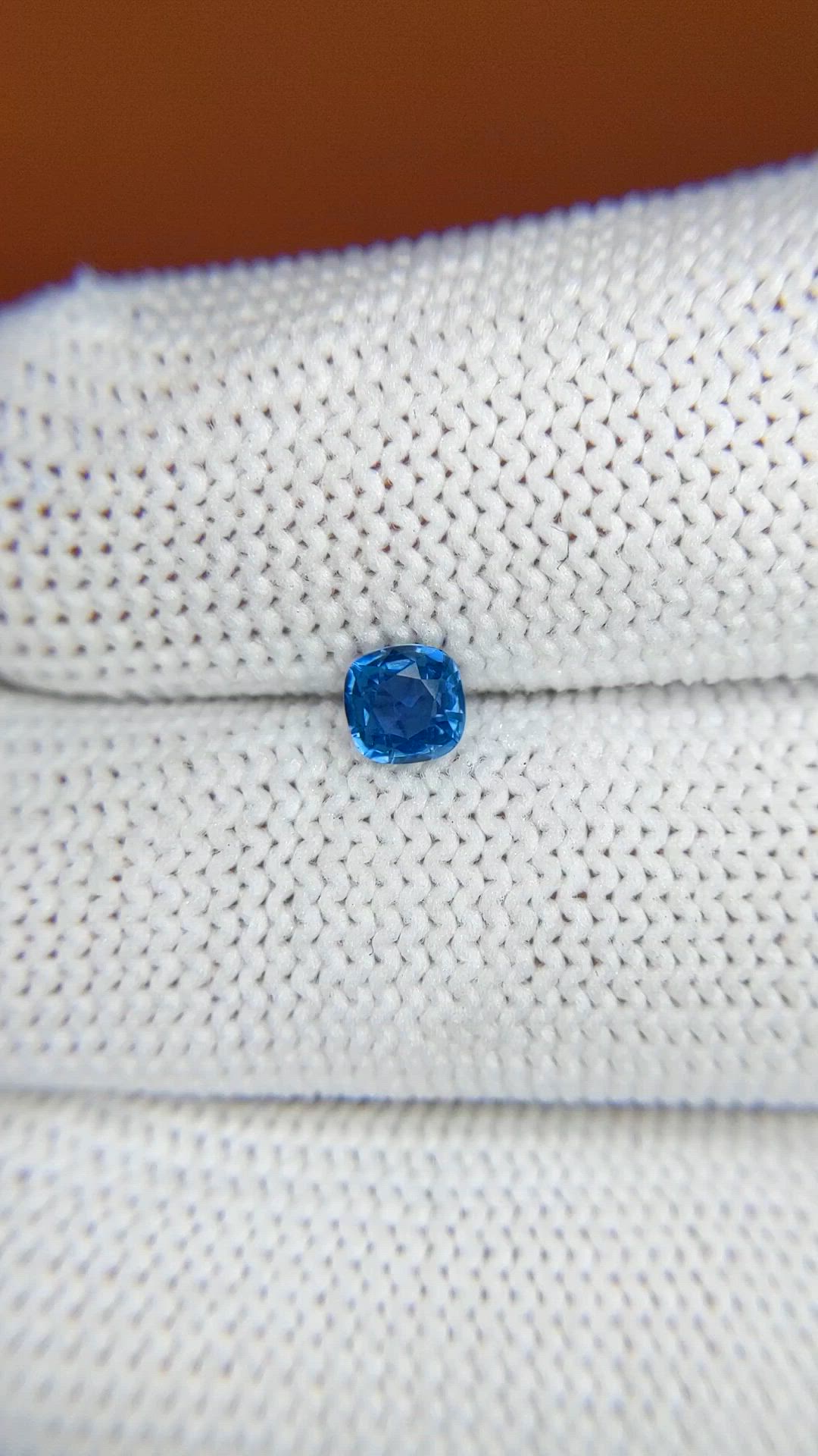 0.45 Ct. Blue Sapphire from Madagascar Size Video