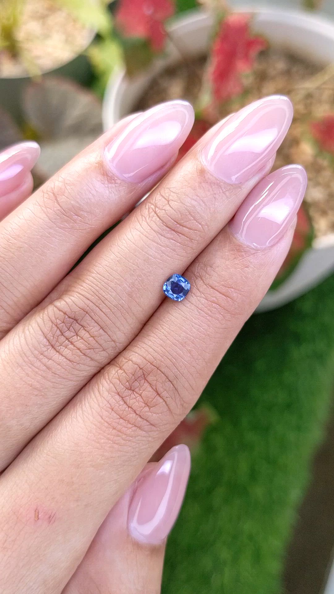 0.45 Ct. Blue Sapphire from Madagascar Size Video