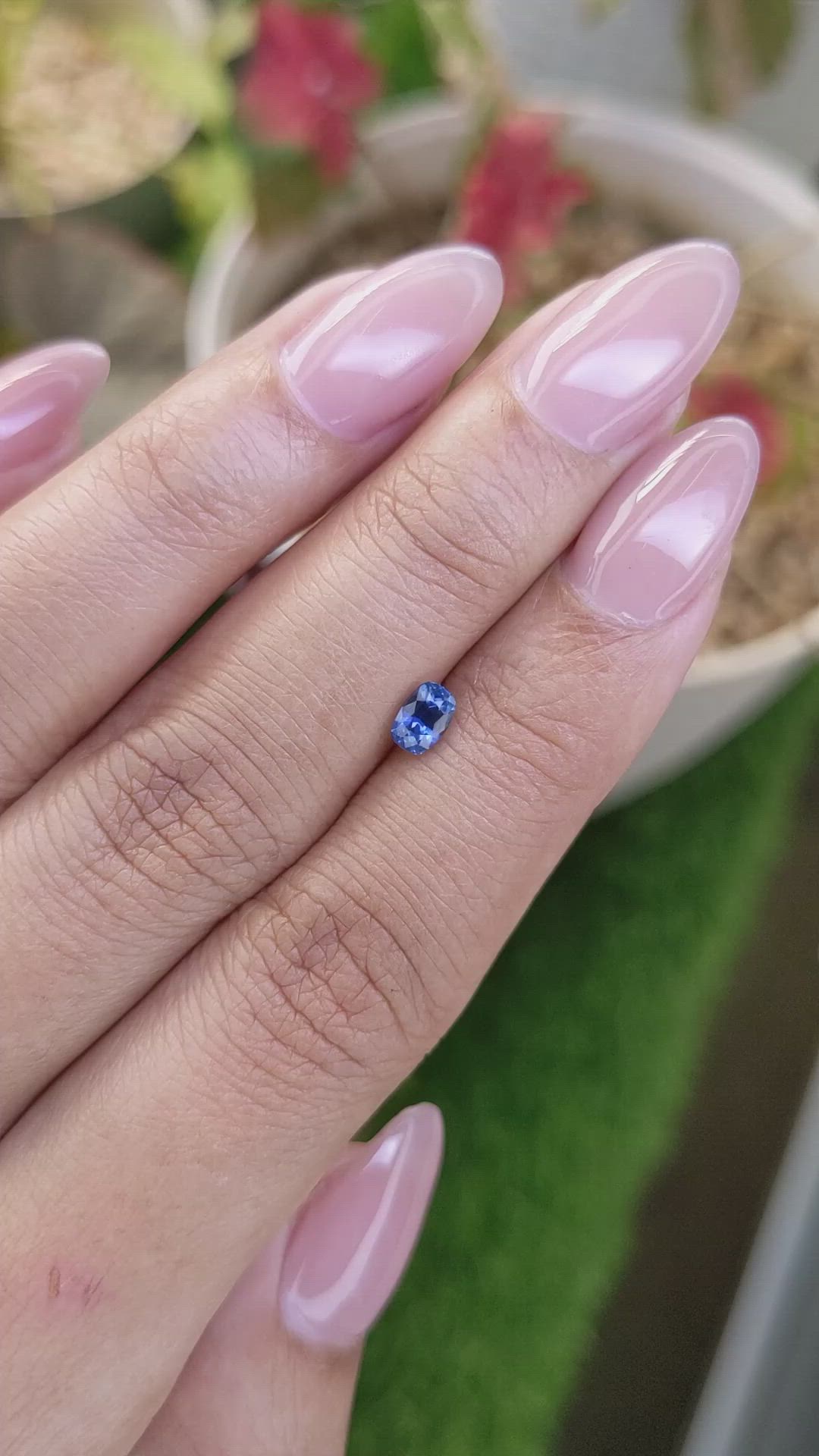 0.48 Ct. Blue Sapphire from Madagascar Size Video
