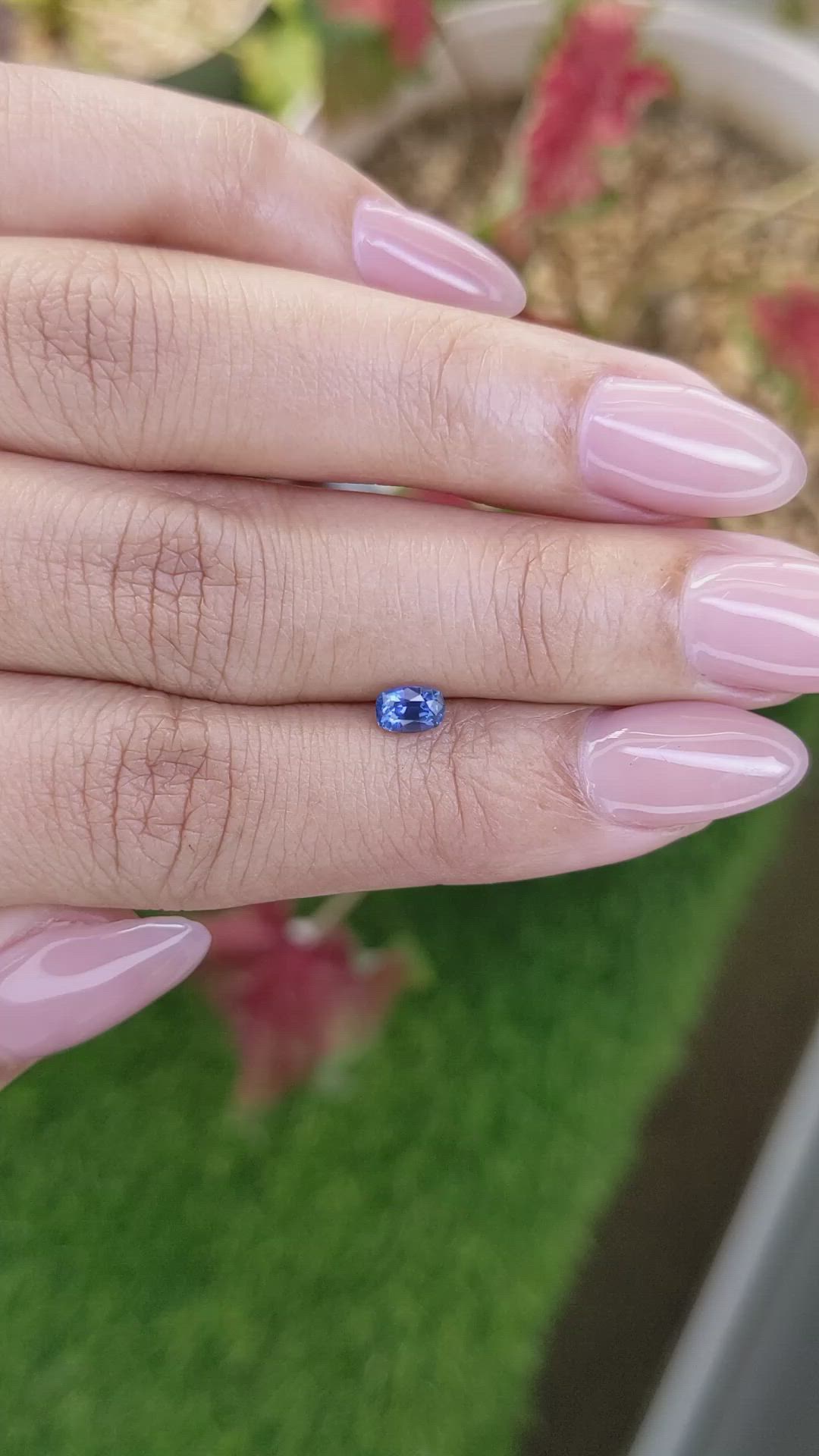 0.48 Ct. Blue Sapphire from Madagascar Size Video