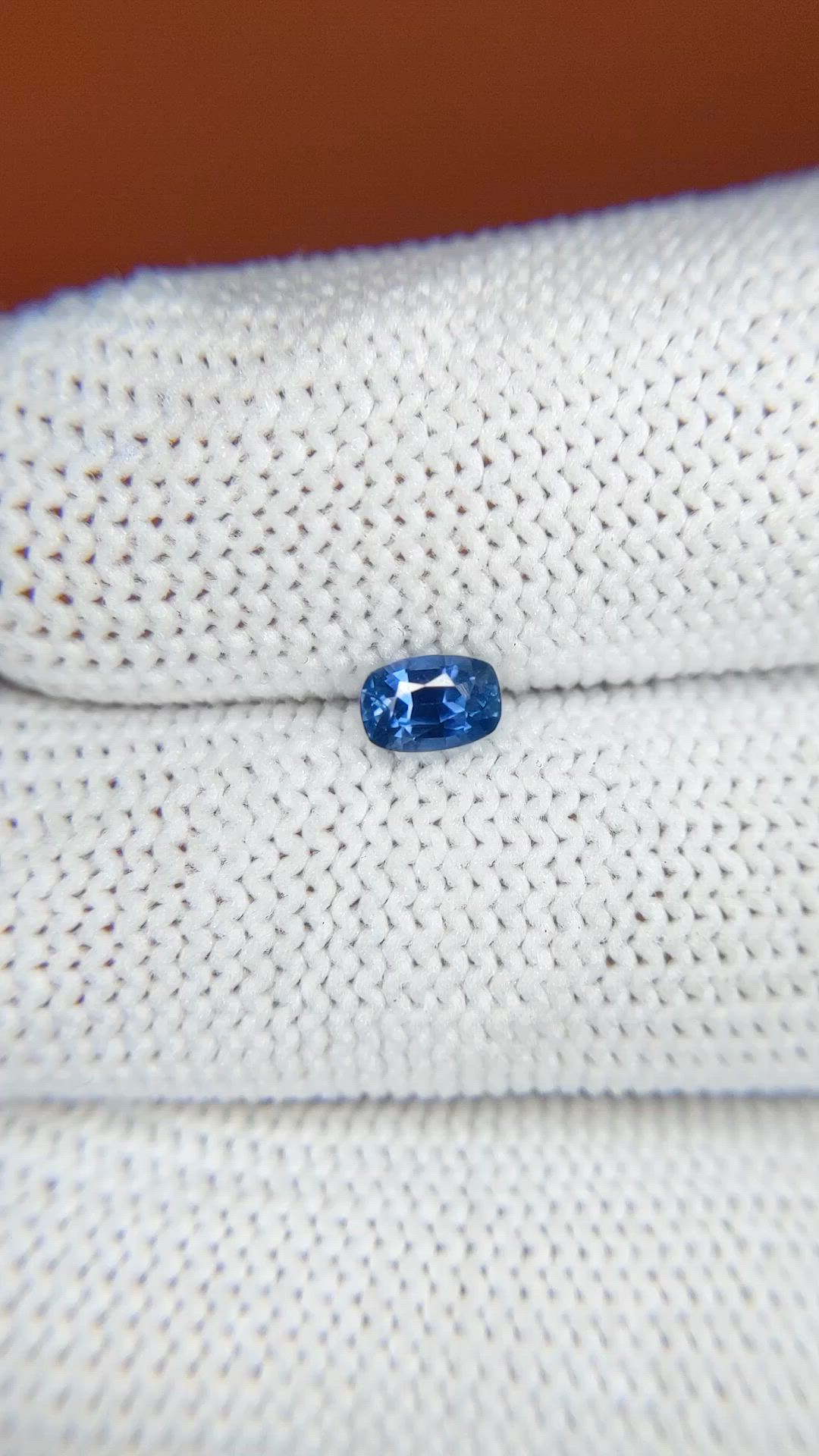 0.48 Ct. Blue Sapphire from Madagascar Size Video