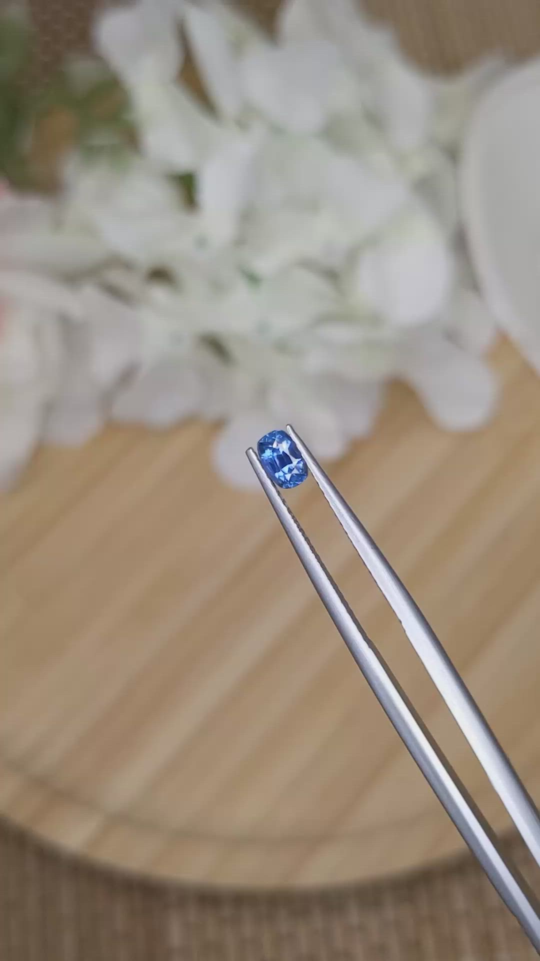 0.48 Ct. Blue Sapphire from Madagascar Size Video