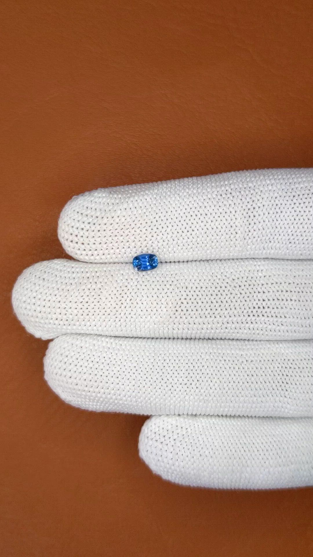 0.48 Ct. Blue Sapphire from Madagascar Size Video