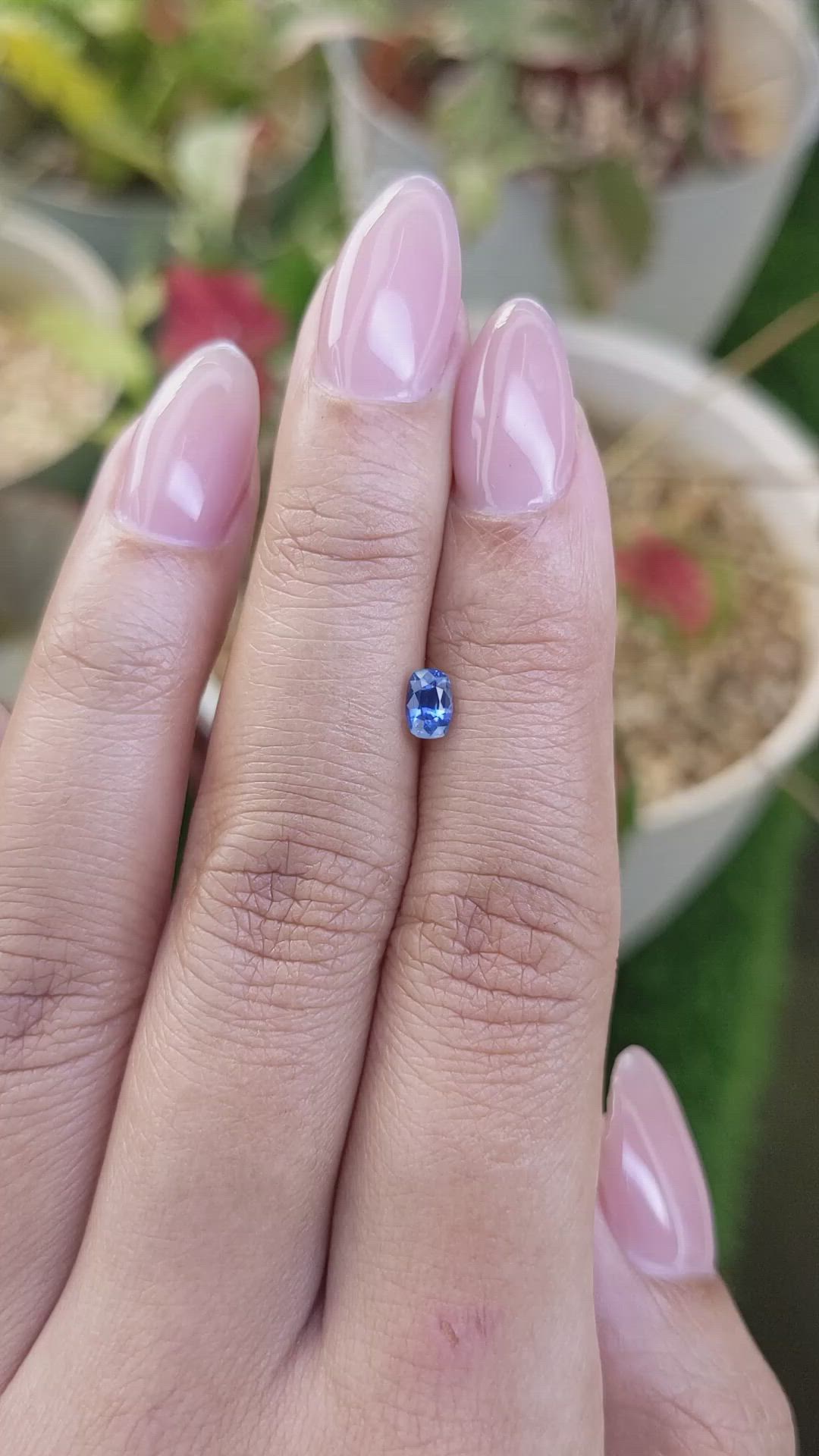 0.48 Ct. Blue Sapphire from Madagascar Size Video