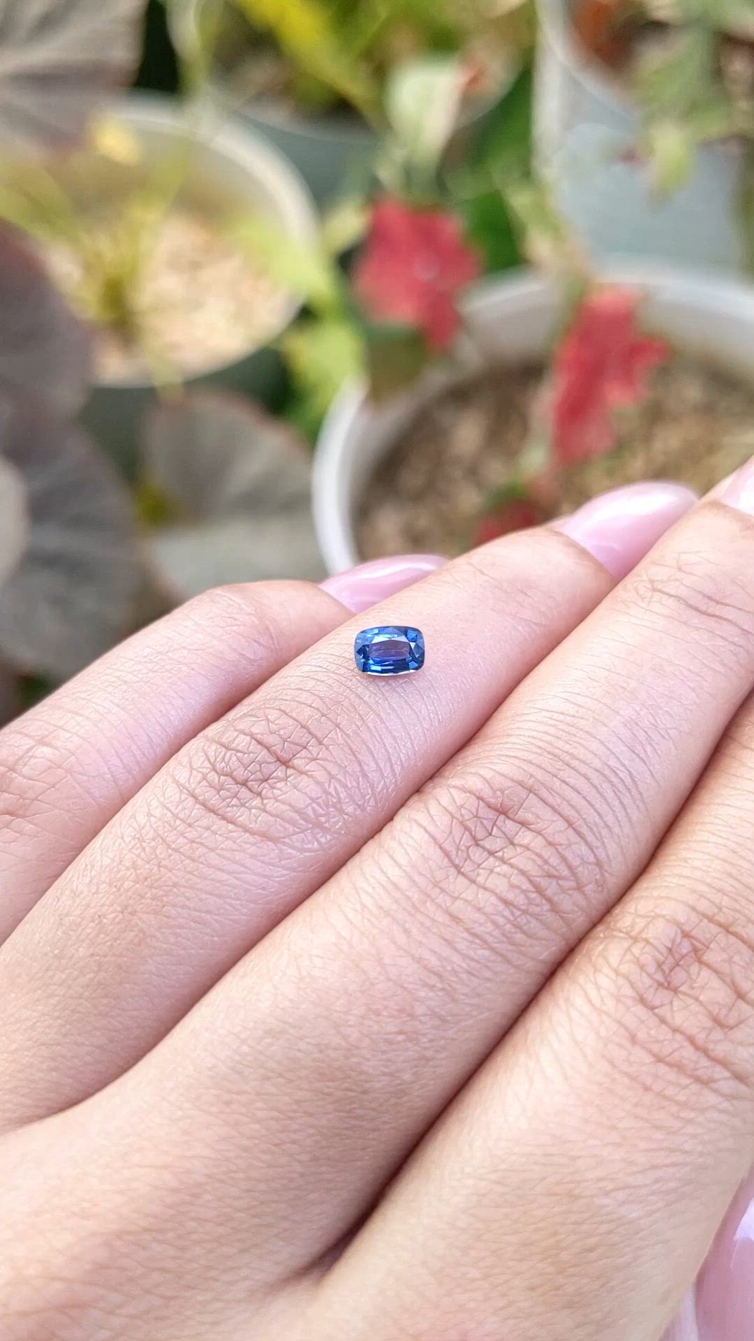 0.46 Ct. Blue Sapphire from Madagascar Size Video