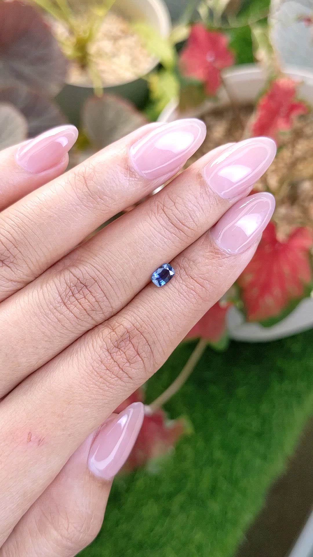 0.46 Ct. Blue Sapphire from Madagascar Size Video