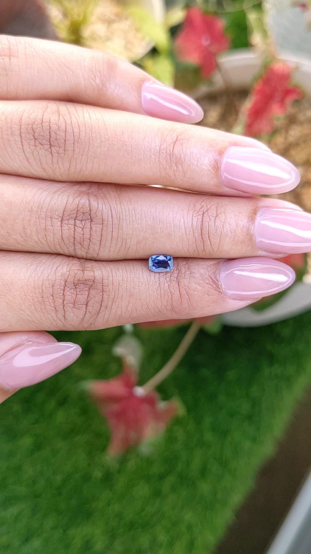 0.46 Ct. Blue Sapphire from Madagascar Size Video