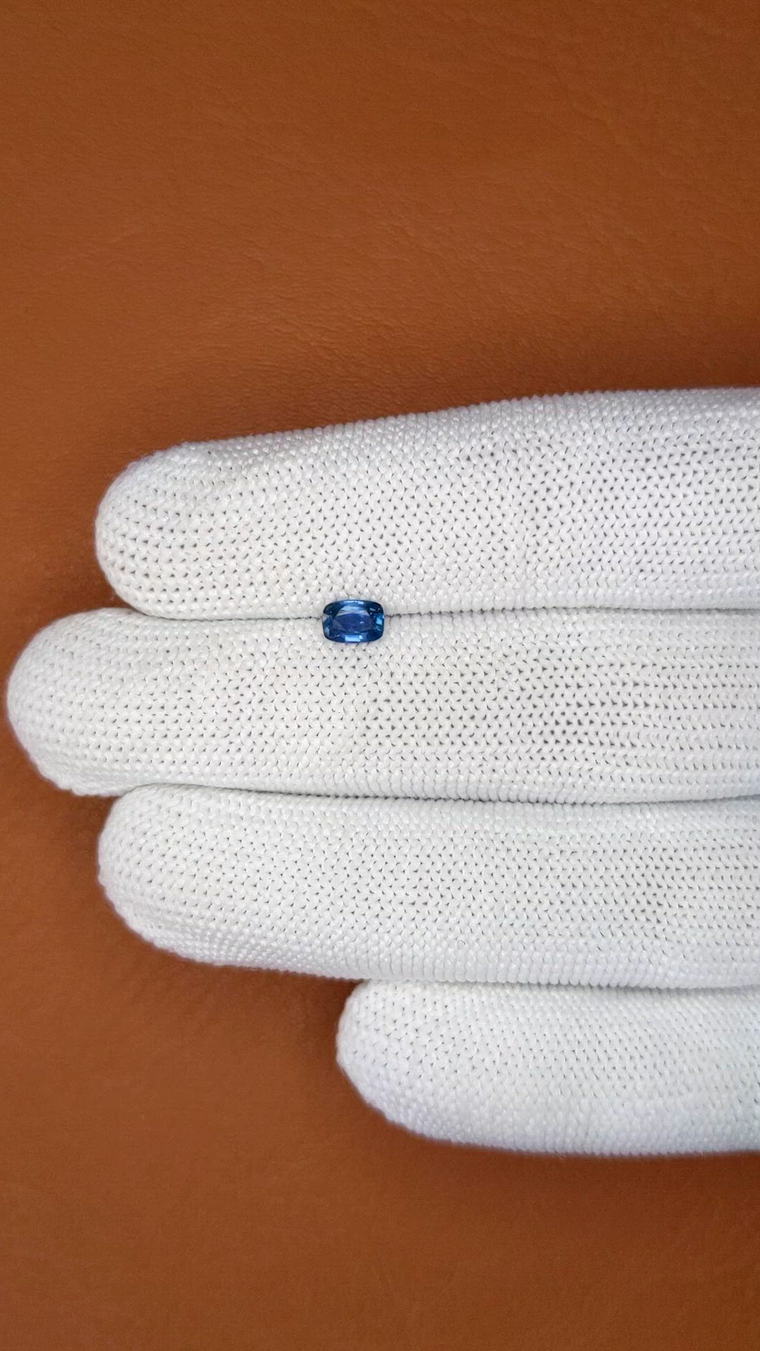 0.46 Ct. Blue Sapphire from Madagascar Size Video