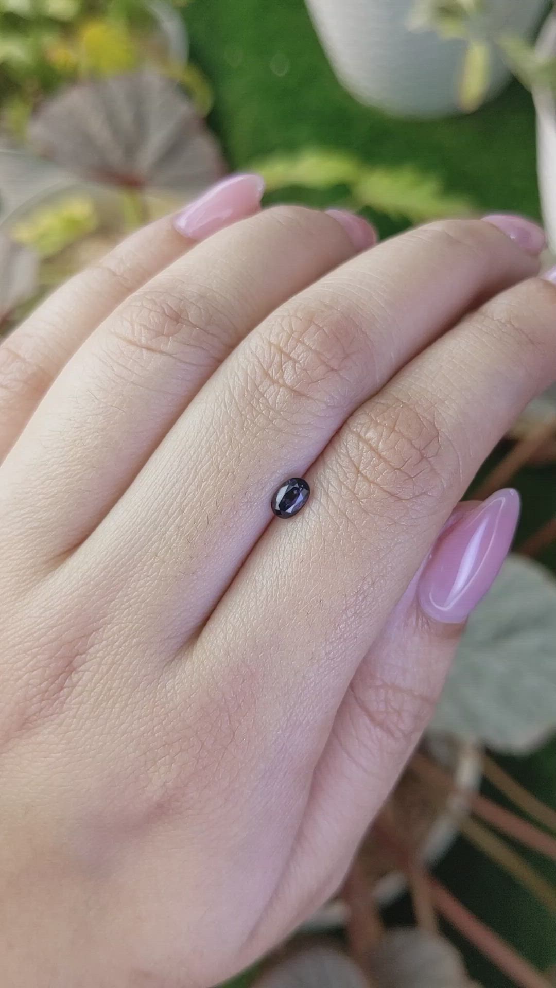 0.51 Ct. Bluish Purple Sapphire from Ceylon (Sri Lanka) Size Video
