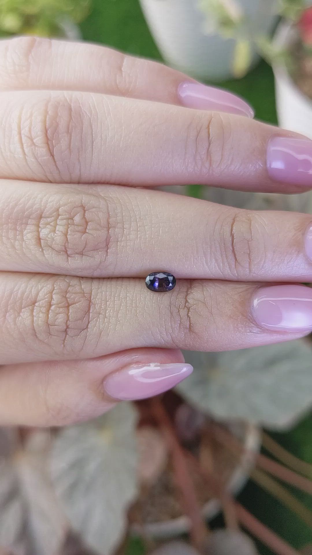 0.51 Ct. Bluish Purple Sapphire from Ceylon (Sri Lanka) Size Video