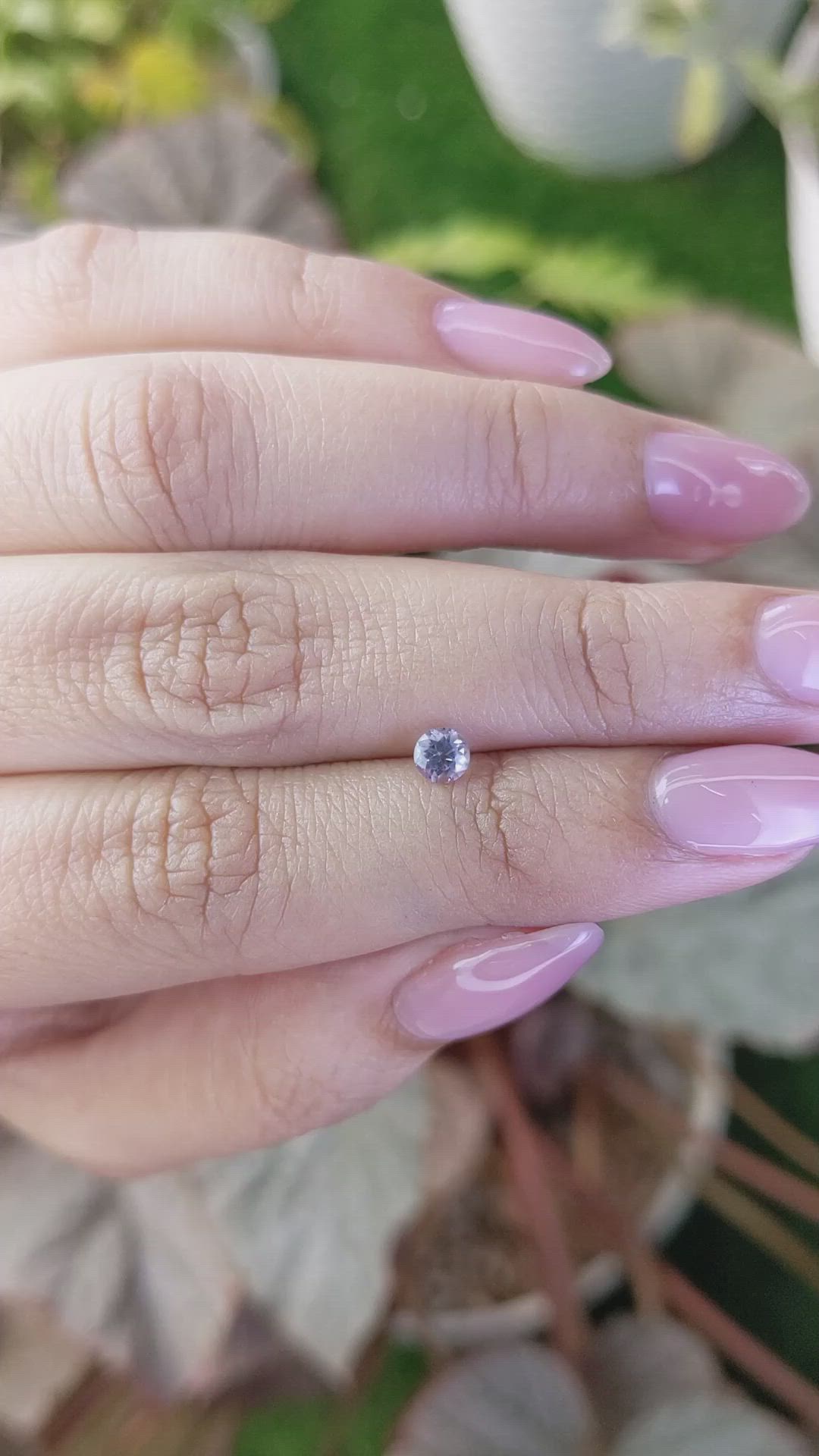 0.38 Ct. Violet Sapphire from Ceylon (Sri Lanka) Size Video