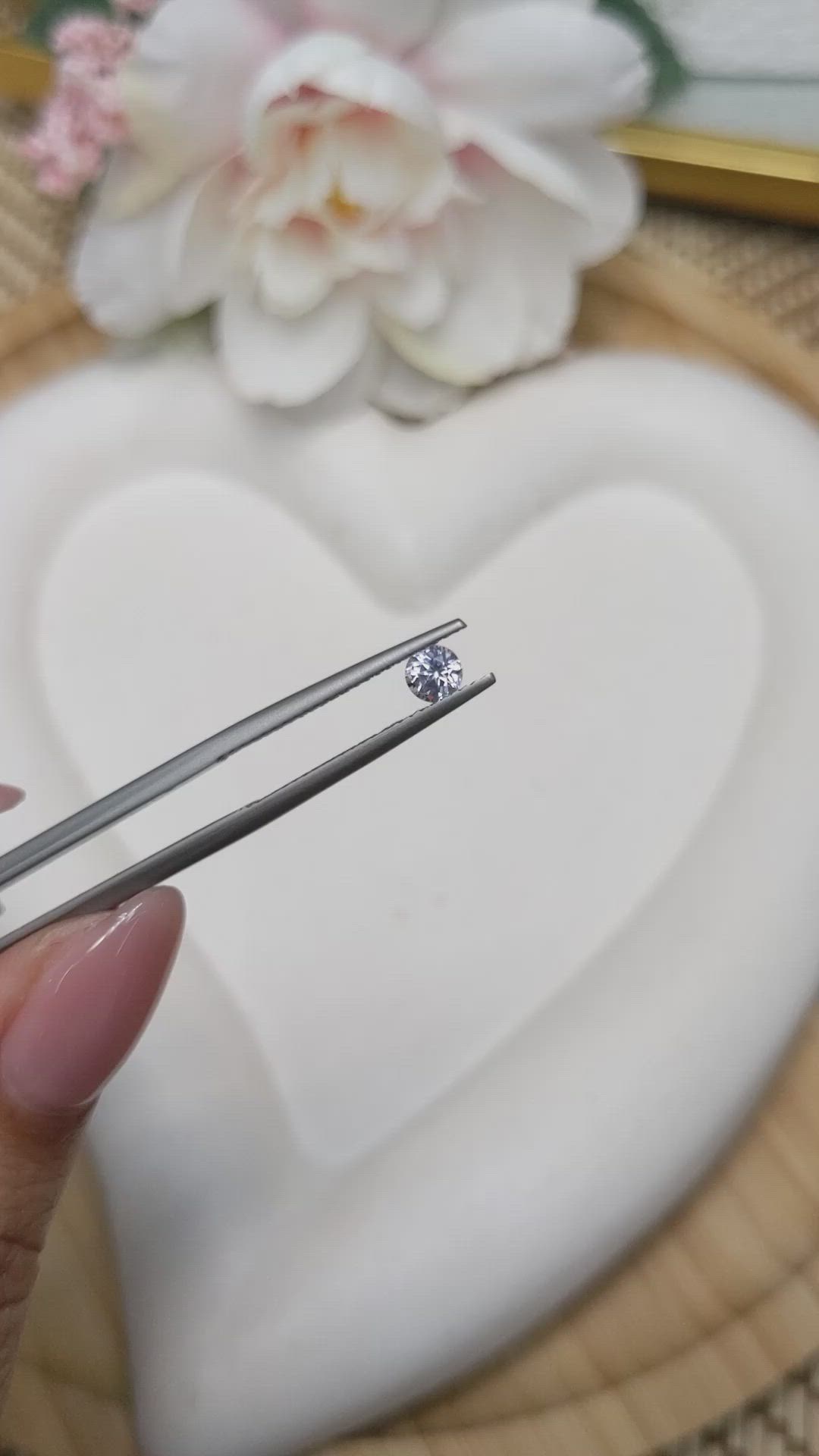 0.38 Ct. Violet Sapphire from Ceylon (Sri Lanka) Size Video