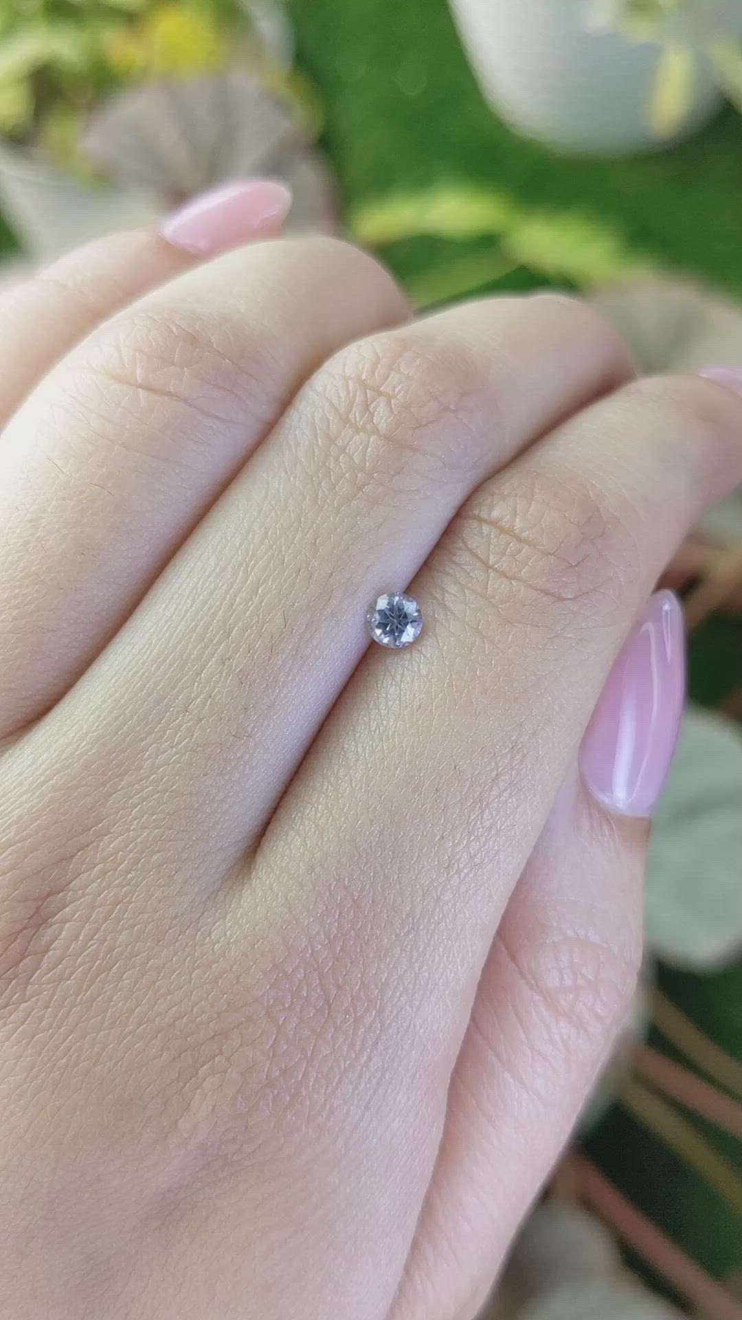 0.38 Ct. Violet Sapphire from Ceylon (Sri Lanka) Size Video