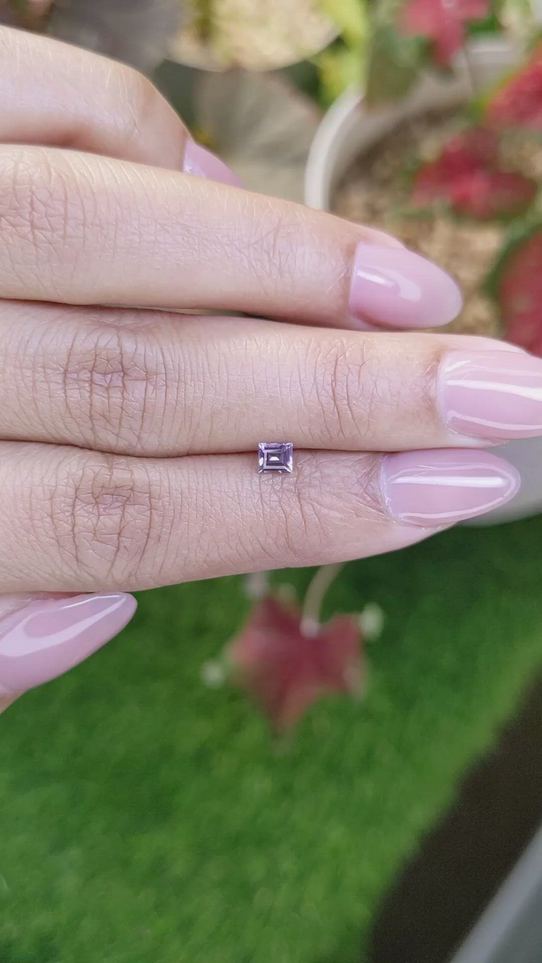 0.31 Ct. Purple Sapphire from Ceylon (Sri Lanka) Size Video