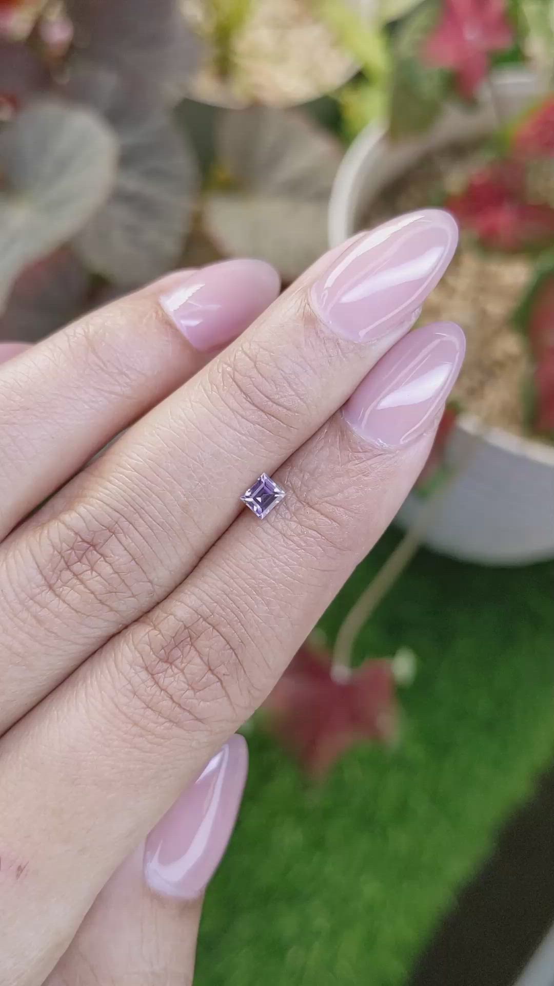 0.31 Ct. Purple Sapphire from Ceylon (Sri Lanka) Size Video