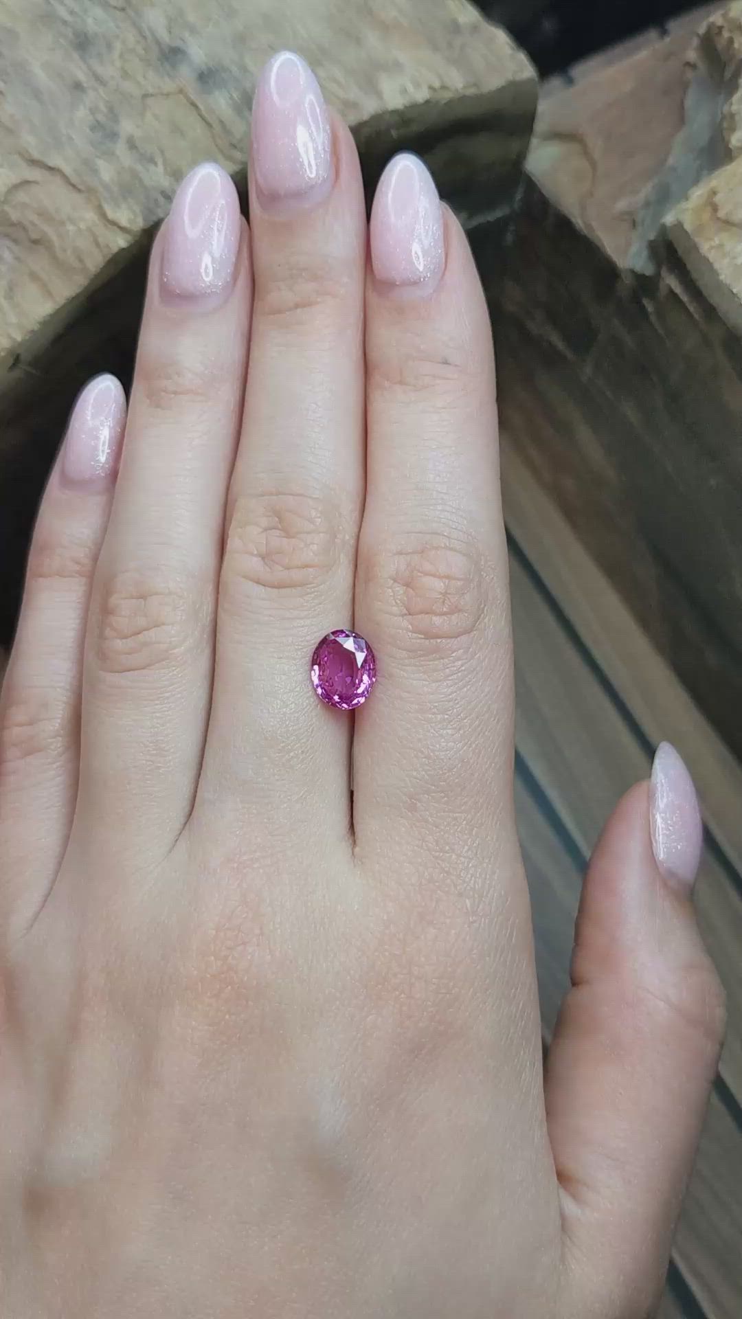 3.06 Ct. Pink Sapphire from Ceylon (Sri Lanka) Size Video