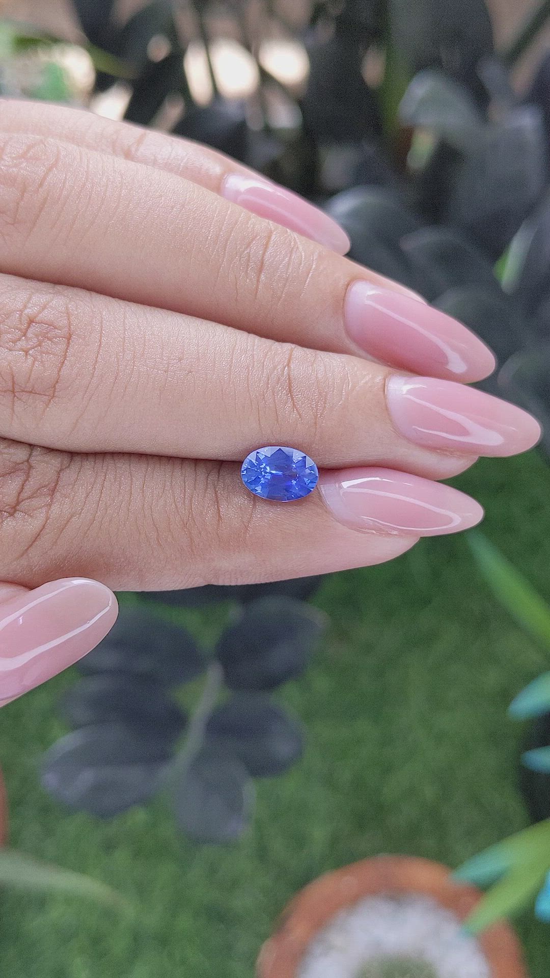 1.17 Ct. Blue Sapphire from Ceylon (Sri Lanka) Size Video