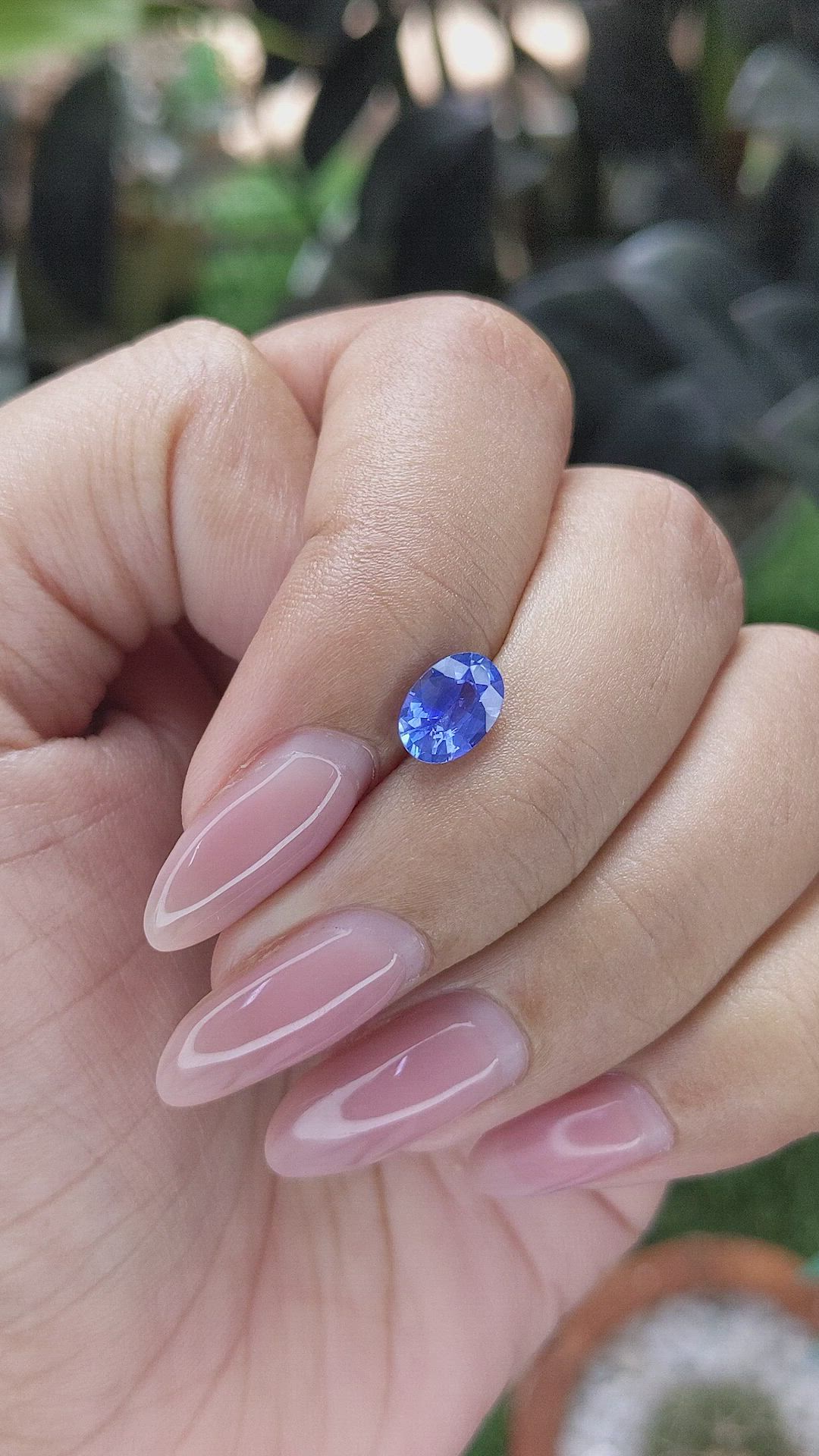 1.17 Ct. Blue Sapphire from Ceylon (Sri Lanka) Size Video