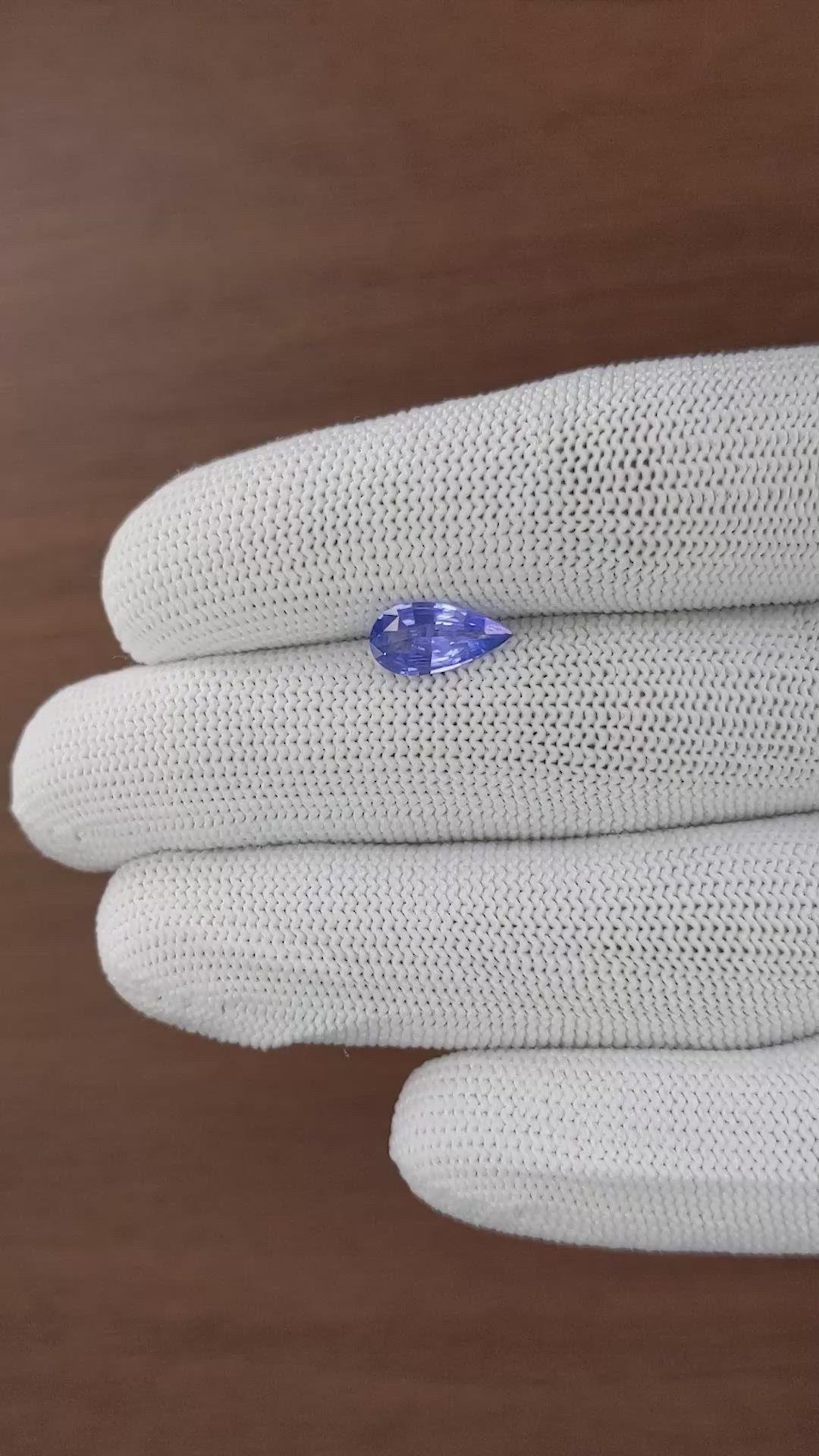 1.42 Ct. Blue Sapphire from Ceylon (Sri Lanka) Size Video