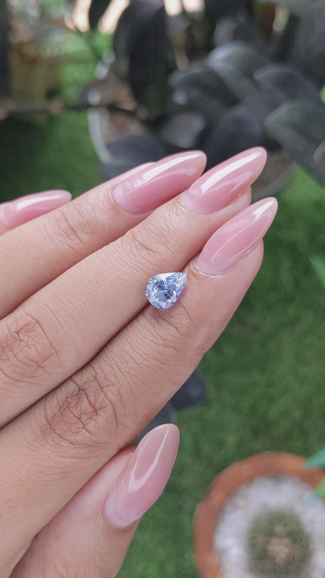 1.61 Ct. Blue Sapphire from Ceylon (Sri Lanka) Size Video