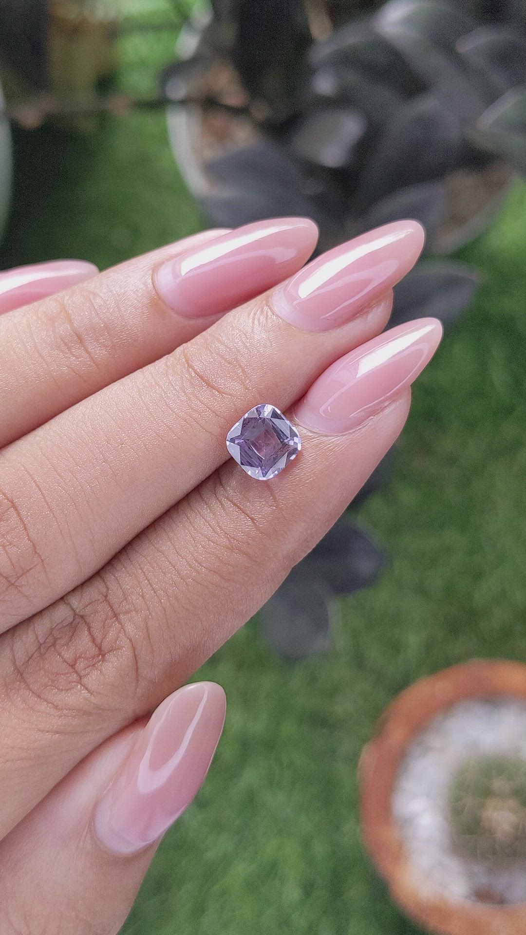 1.58 Ct. Pinkish Purple Sapphire from Madagascar Size Video