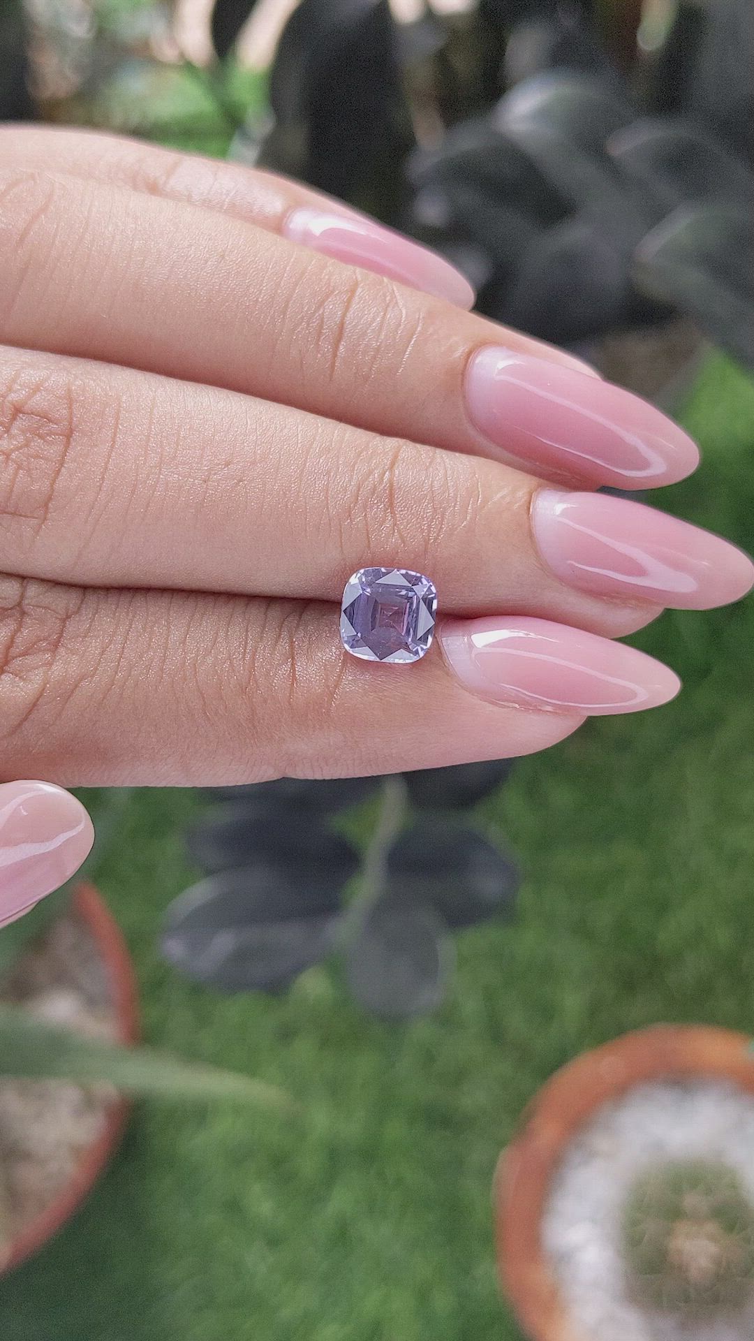 1.58 Ct. Pinkish Purple Sapphire from Madagascar Size Video
