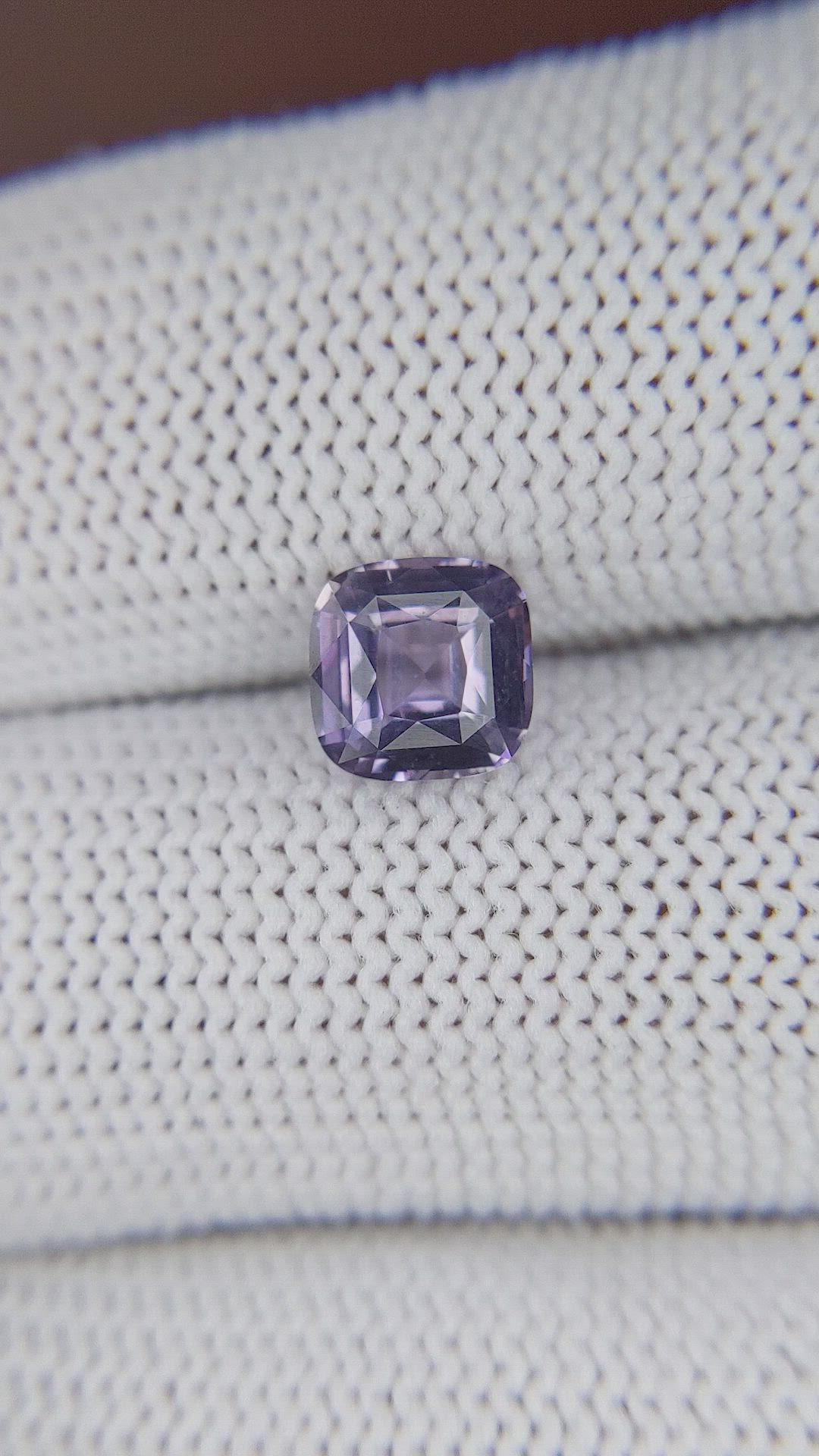 1.58 Ct. Pinkish Purple Sapphire from Madagascar Size Video