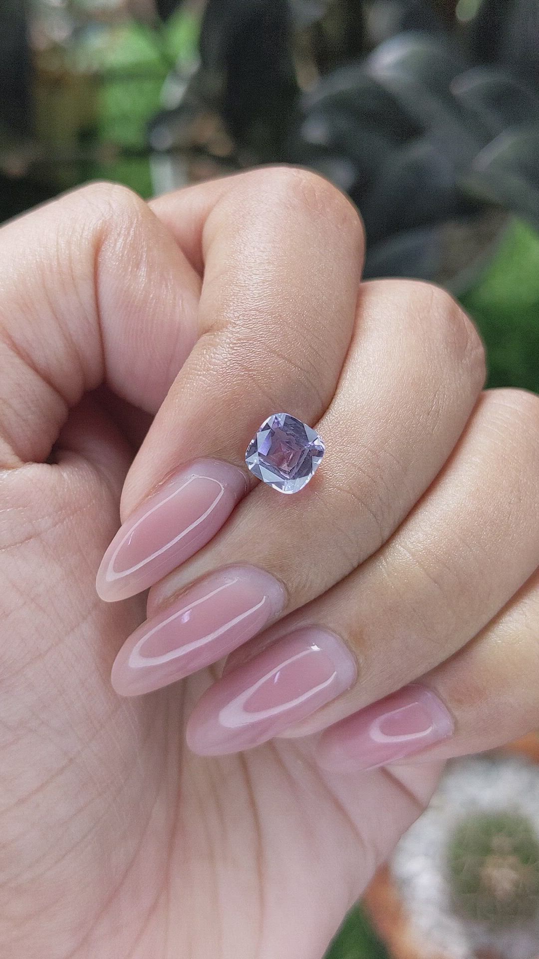 1.58 Ct. Pinkish Purple Sapphire from Madagascar Size Video