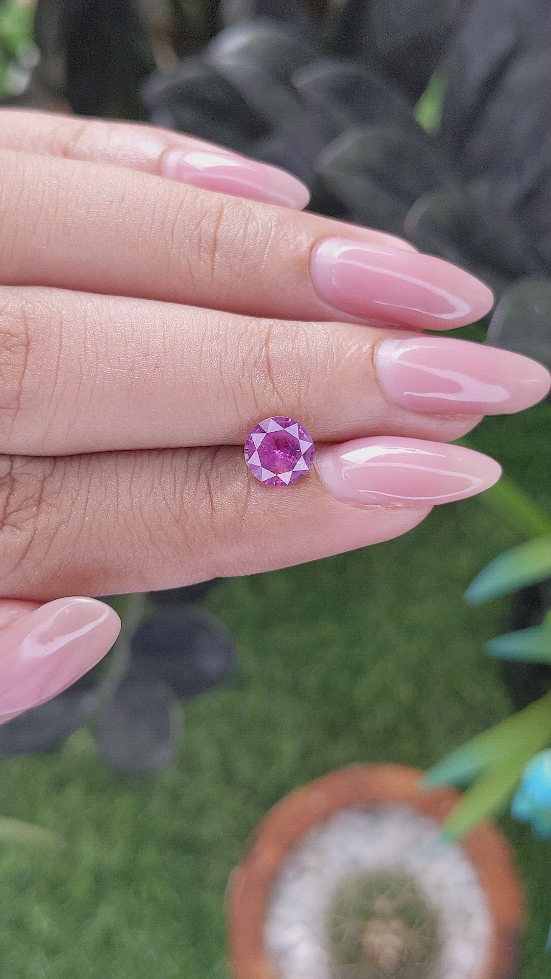 1.19 Ct. Pink Sapphire from Ceylon (Sri Lanka) Size Video