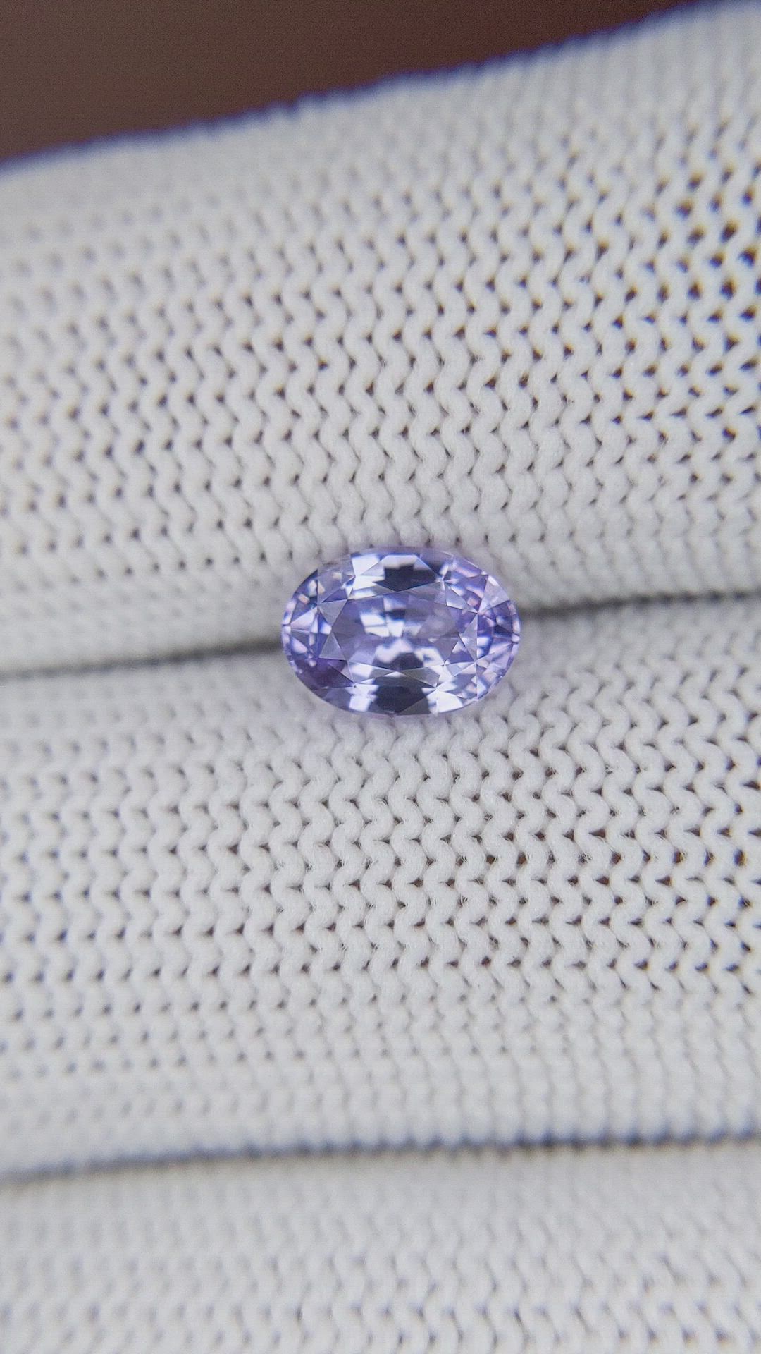 1.37 Ct. Purplish Blue Sapphire from Madagascar Size Video