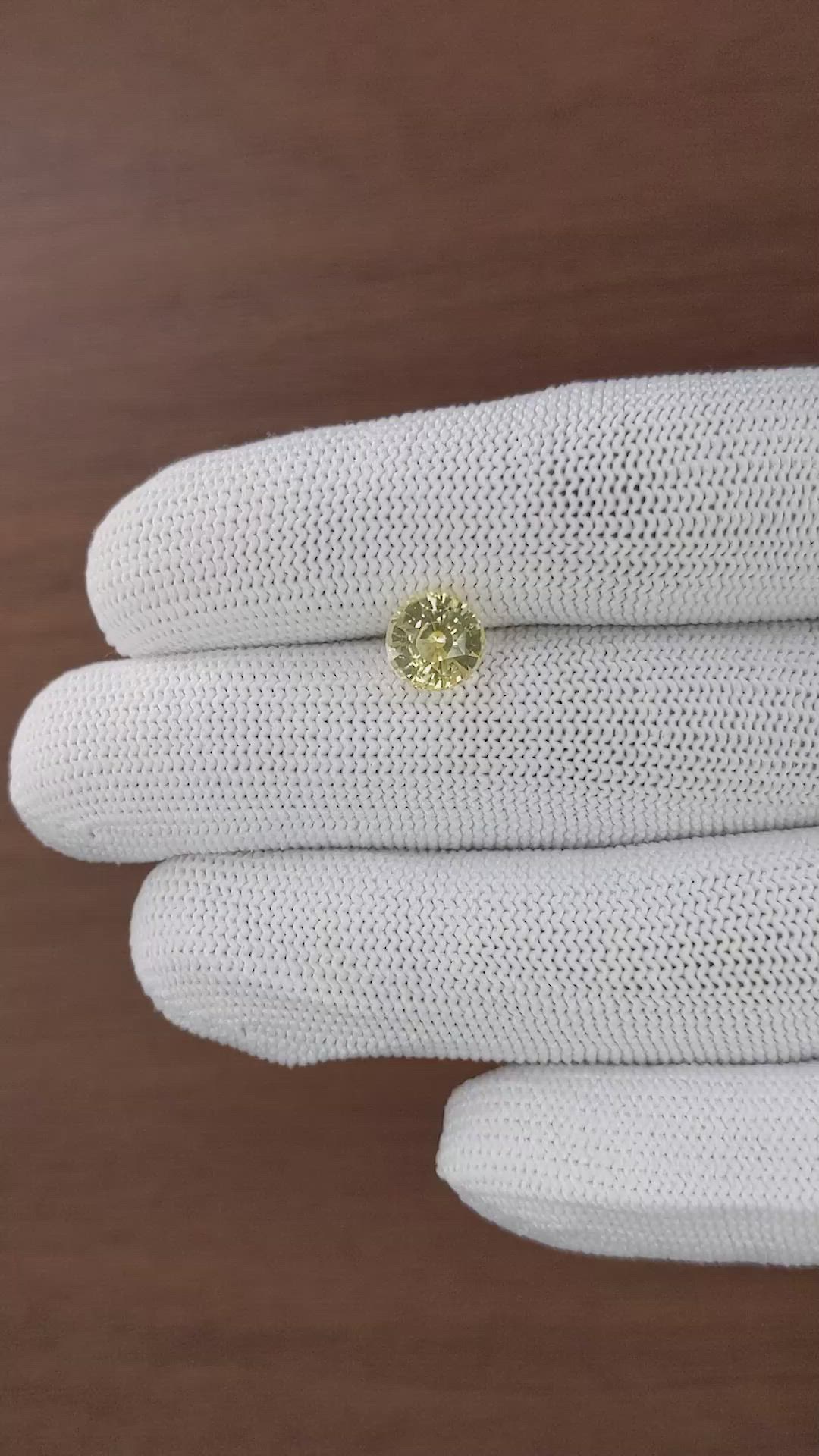 3.03 Ct. Yellow Sapphire from Ceylon (Sri Lanka) Size Video