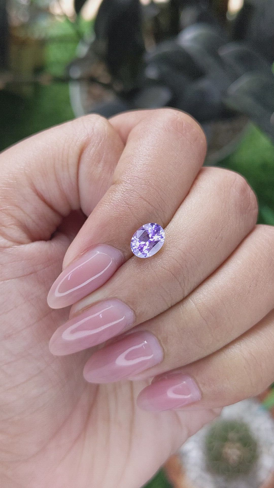 1.29 Ct. Purple Sapphire from Madagascar Size Video
