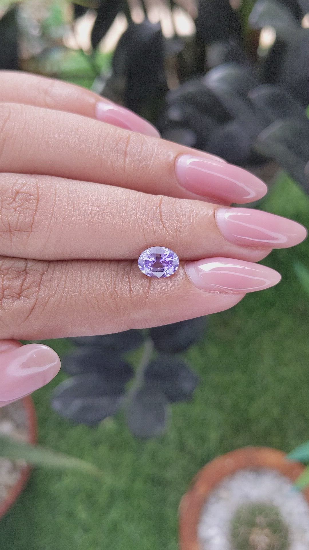1.29 Ct. Purple Sapphire from Madagascar Size Video