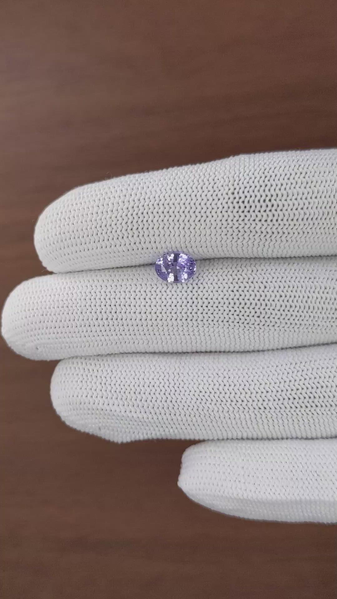 1.29 Ct. Purple Sapphire from Madagascar Size Video
