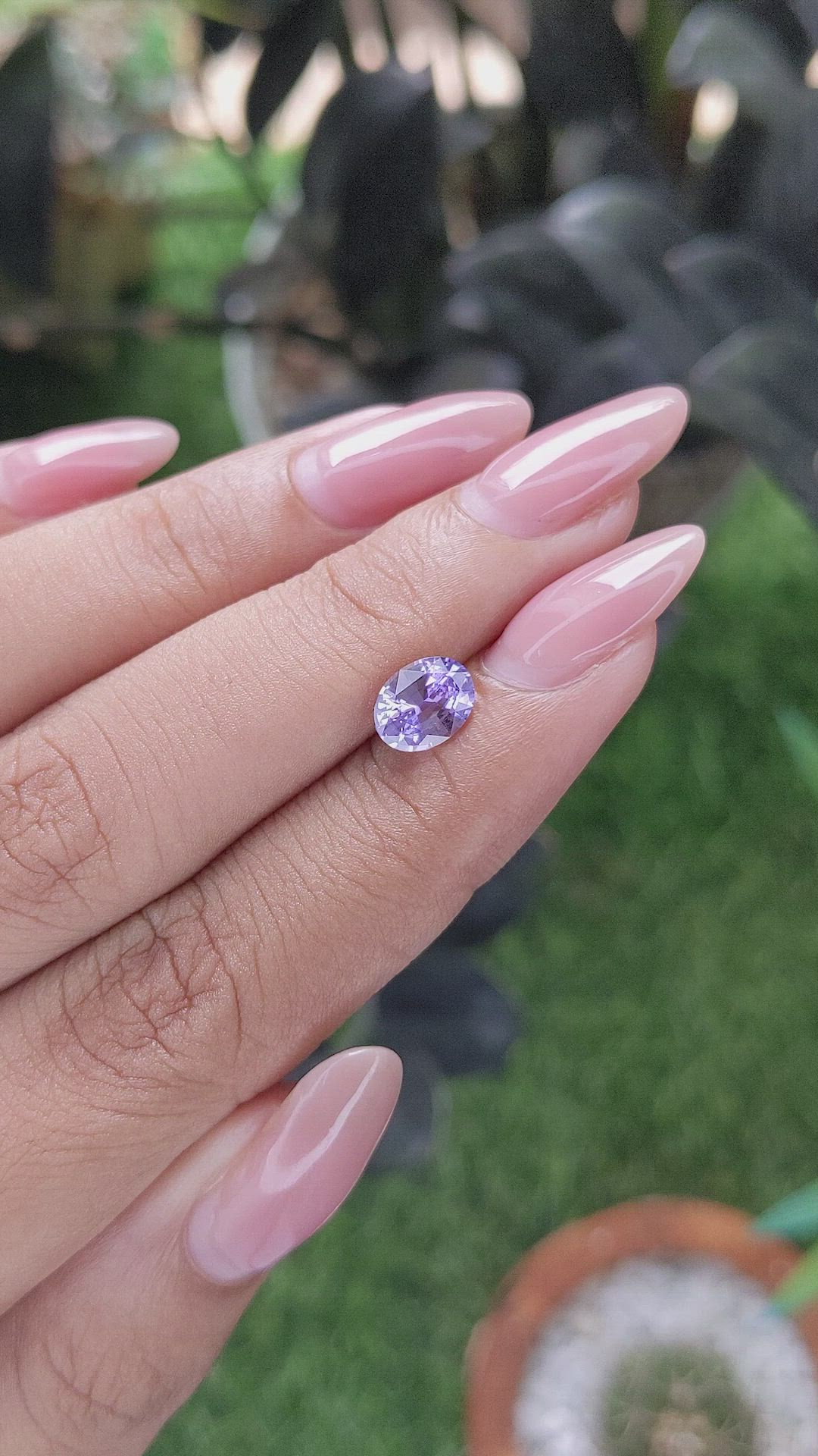 1.29 Ct. Purple Sapphire from Madagascar Size Video