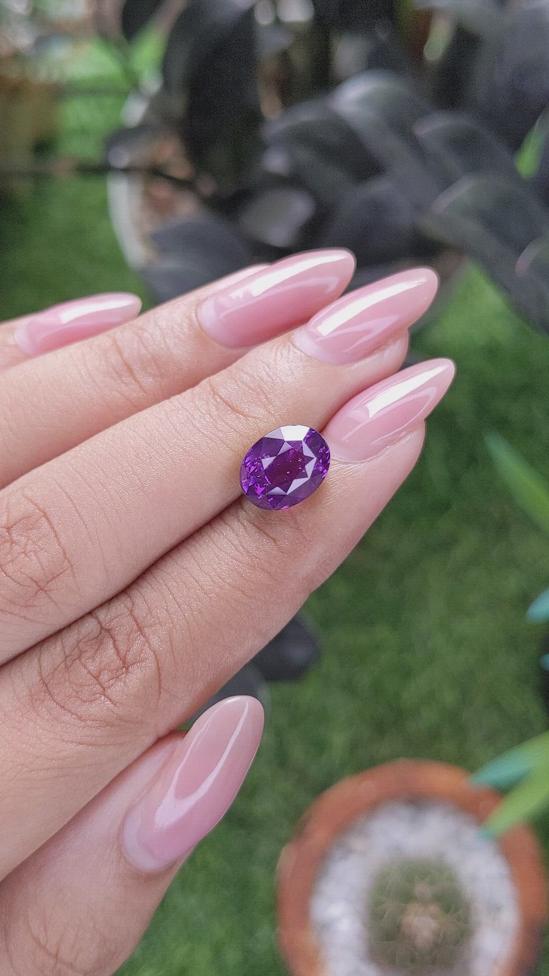 4.55 Ct. Purple Sapphire from Tanzania Size Video