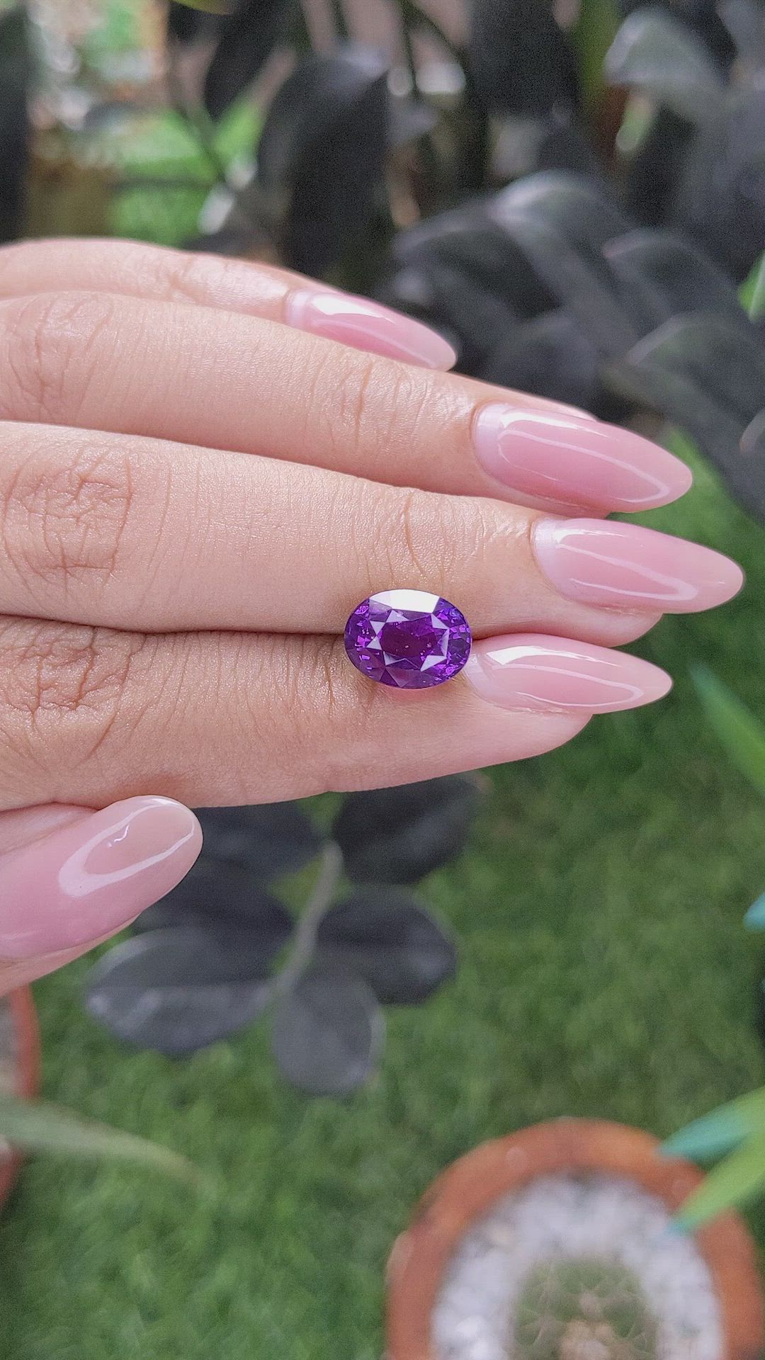 4.55 Ct. Purple Sapphire from Tanzania Size Video