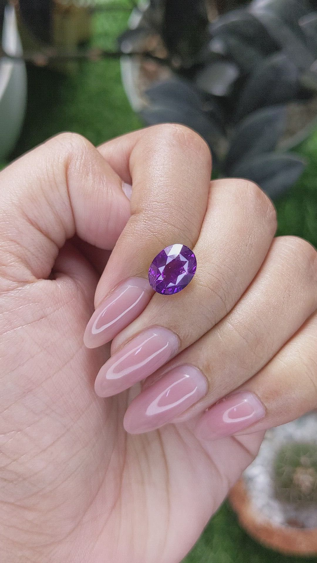 4.55 Ct. Purple Sapphire from Tanzania Size Video