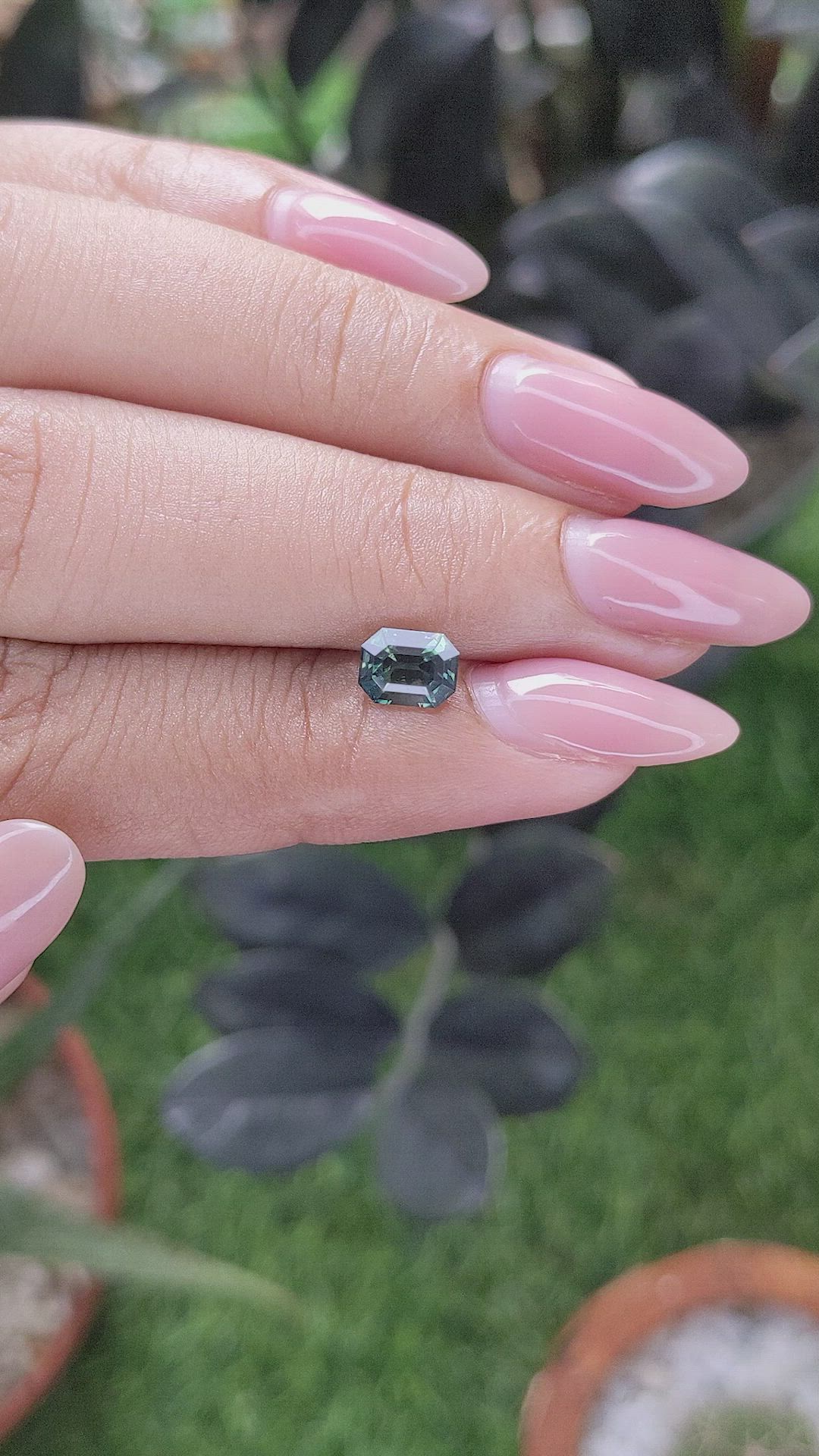 1.14 Ct. Bluish Green Sapphire from Tanzania Size Video