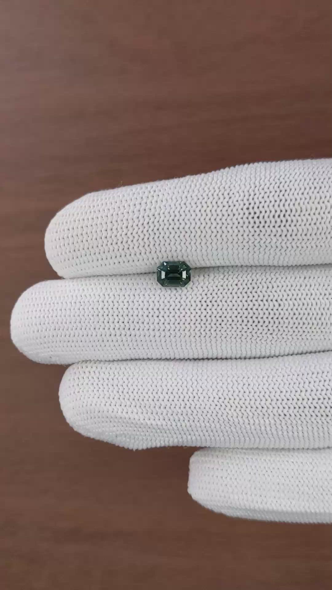 1.14 Ct. Bluish Green Sapphire from Tanzania Size Video