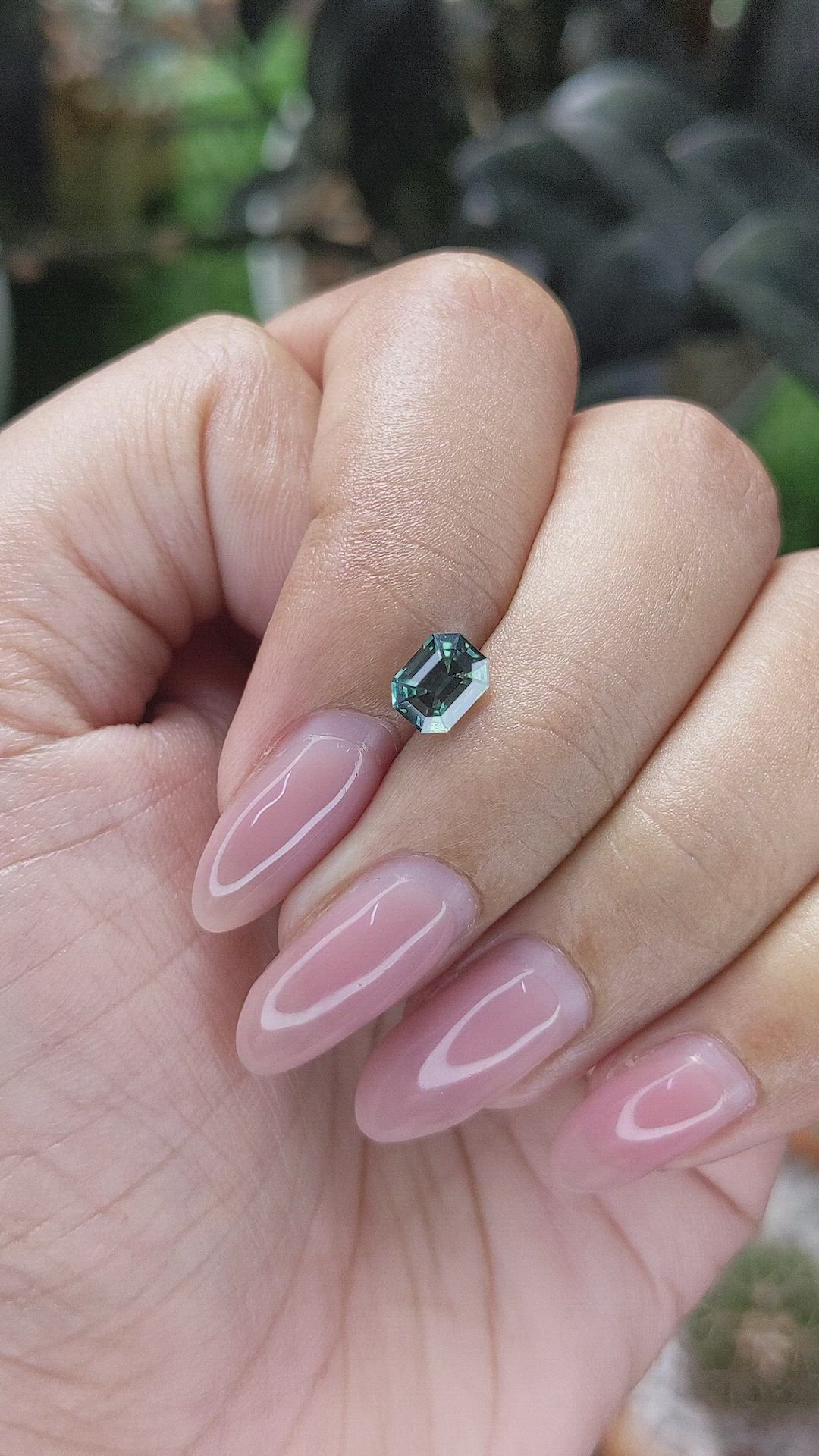 1.14 Ct. Bluish Green Sapphire from Tanzania Size Video
