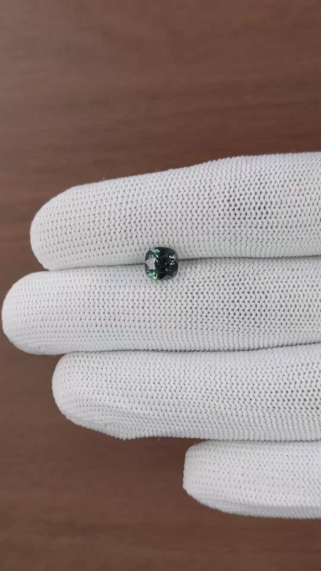 2.05 Ct. Bluish Green Sapphire from Kenya Size Video