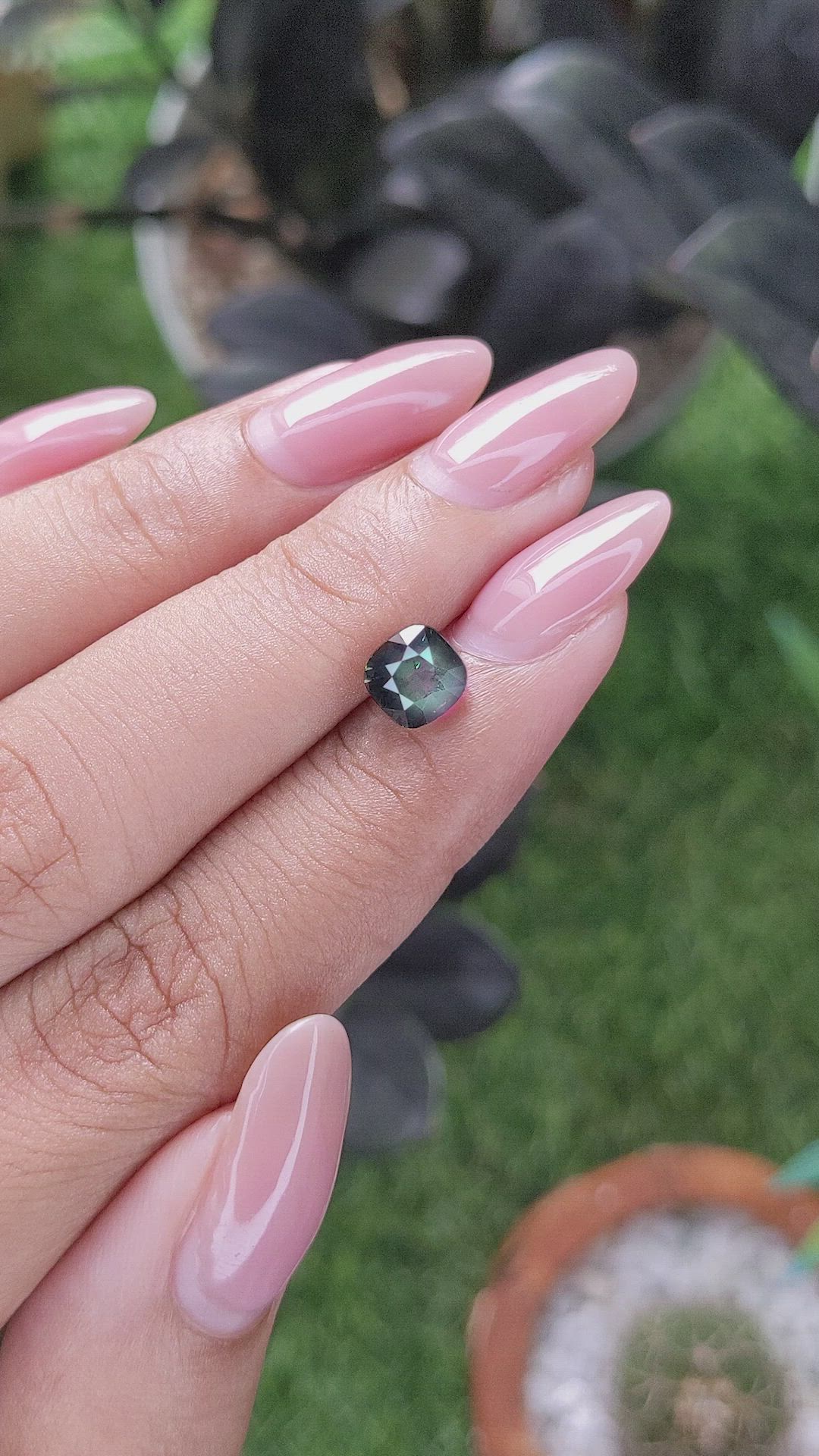 2.05 Ct. Bluish Green Sapphire from Kenya Size Video