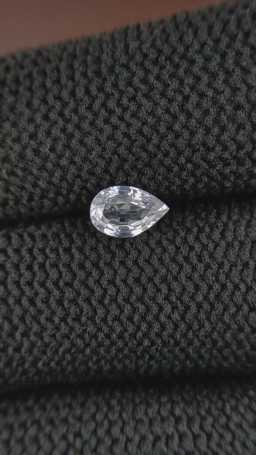 1.08 Ct. White Sapphire from Ceylon (Sri Lanka) Size Video