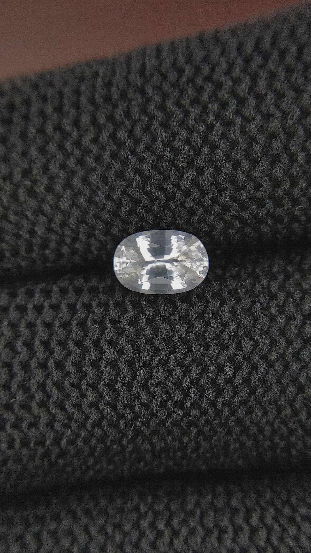 1.12 Ct. White Sapphire from Ceylon (Sri Lanka) Size Video