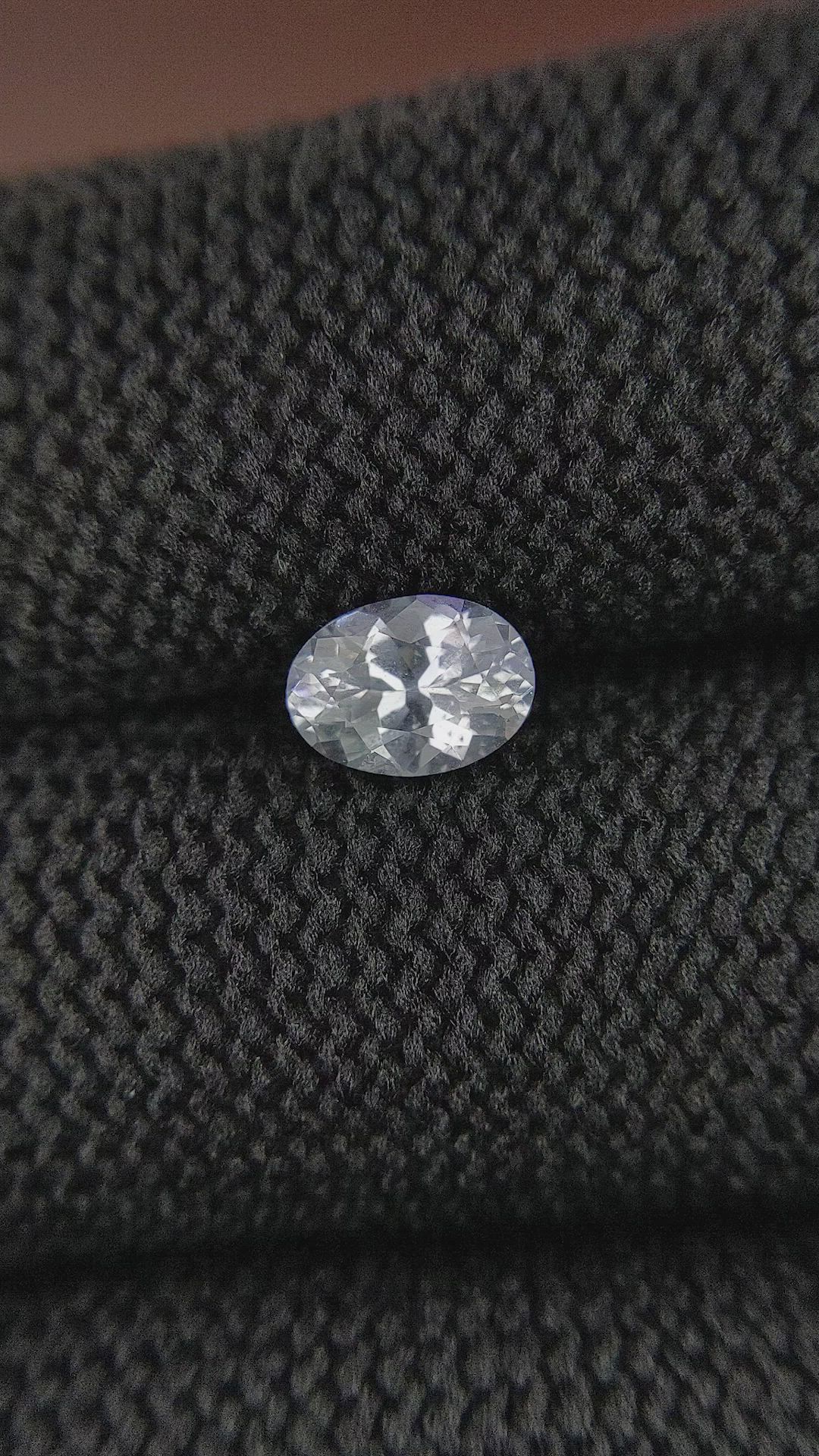 1.05 Ct. White Sapphire from Ceylon (Sri Lanka) Size Video
